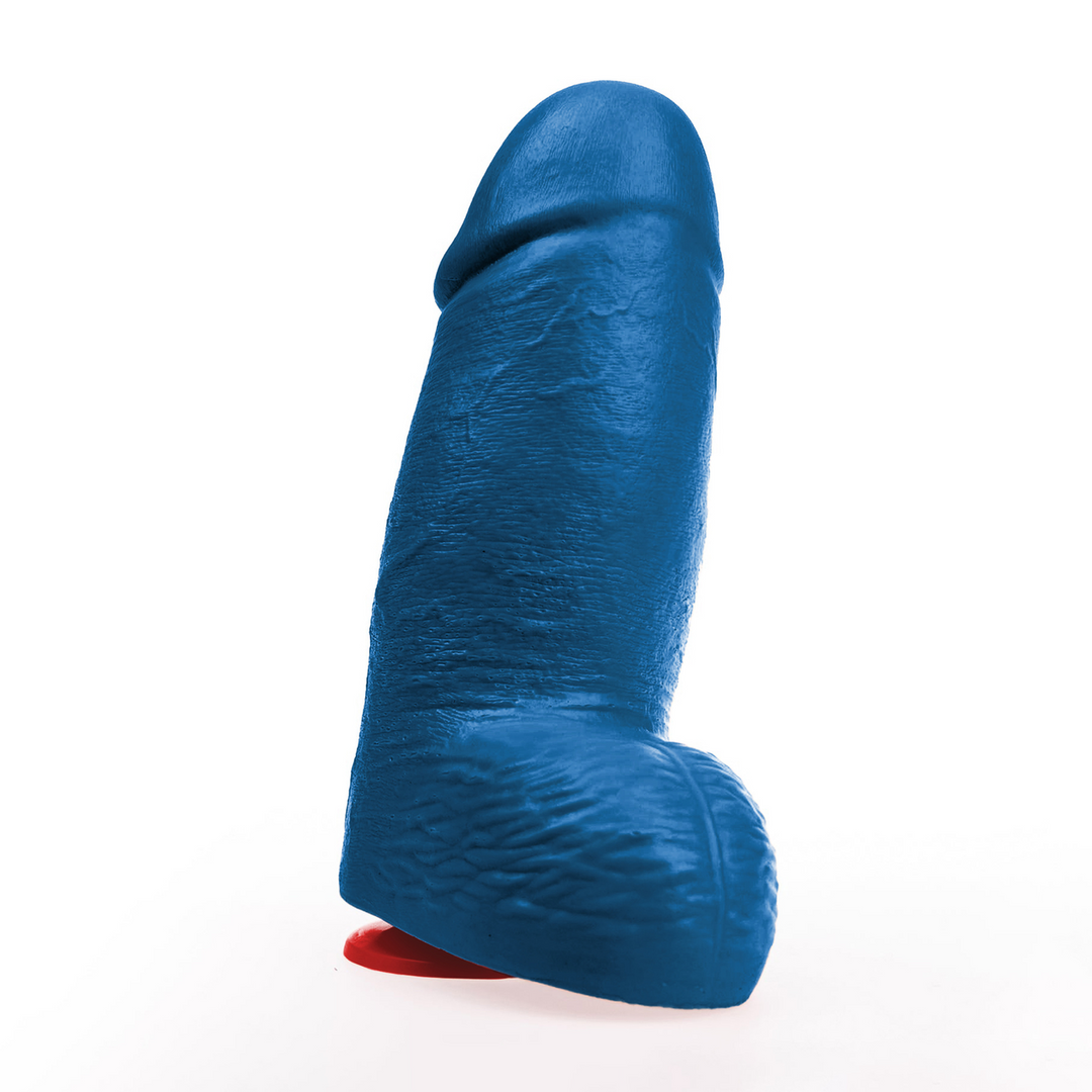 Fuck  fist Dagr L - Realistische Dikke Dildo met Ballen - 17 cm - Blauw (3662811914982)