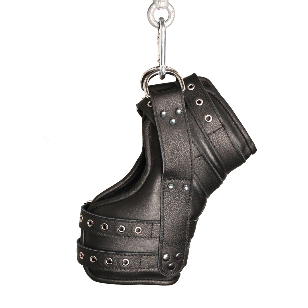 Red leather Deluxe Set van 2 Leren Beenhangers - Zwart (3701019811980)