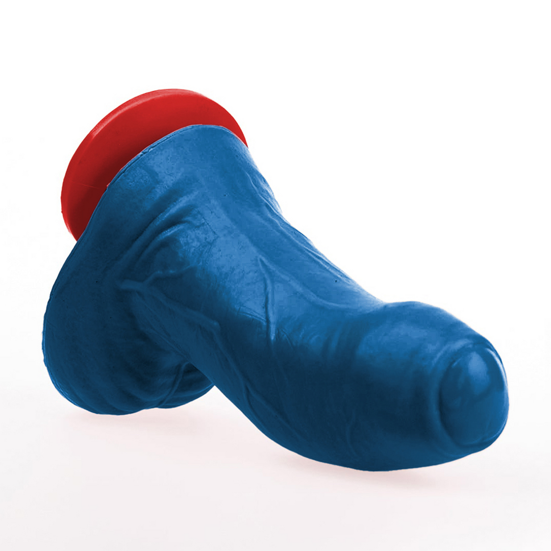 Fuck  fist Buri S - Realistische Gebogen Dildo met Ballen - 5.5 / 14 cm - Blauw (3662811915002)