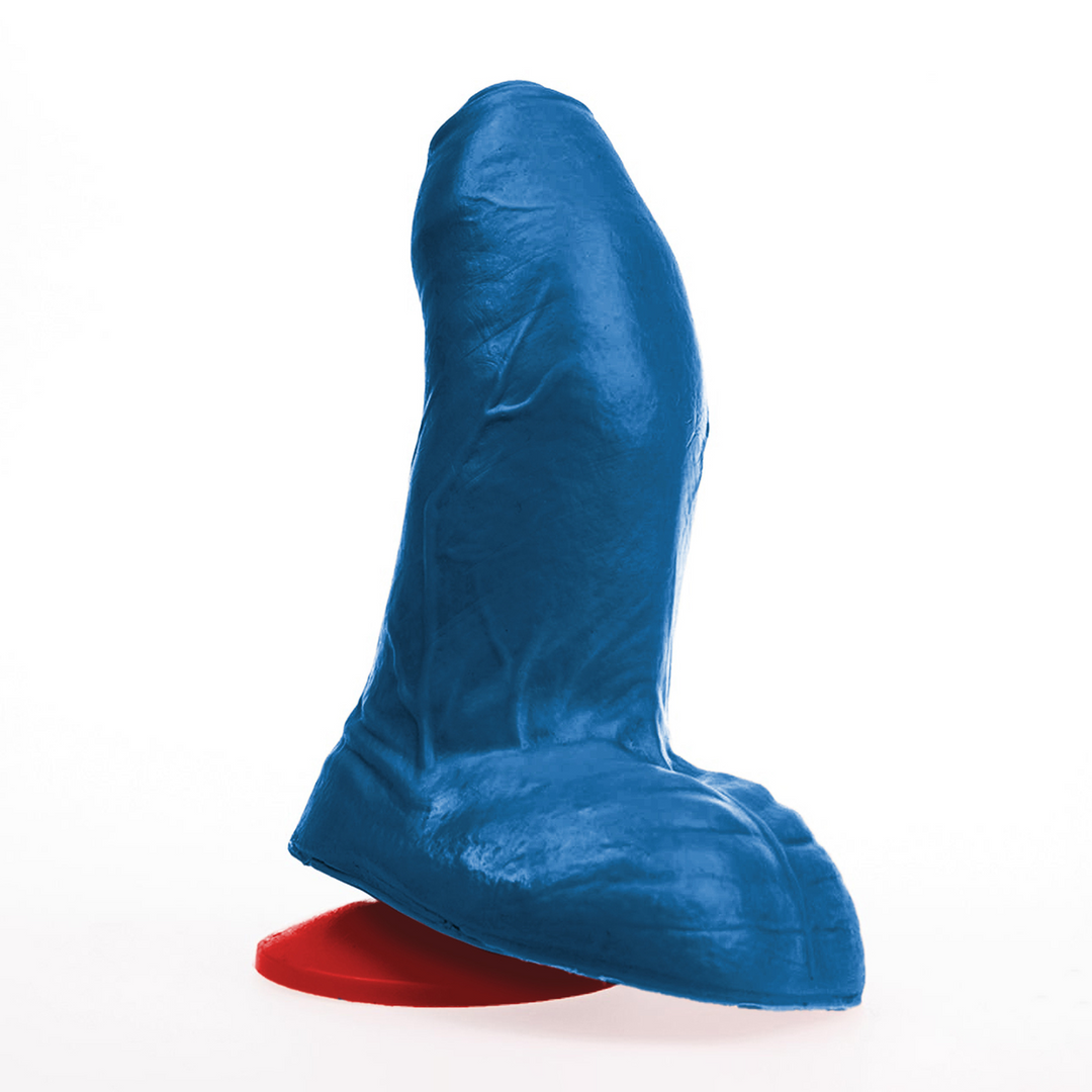 Fuck  fist Buri S - Realistische Gebogen Dildo met Ballen - 5.5 / 14 cm - Blauw (3662811915002)