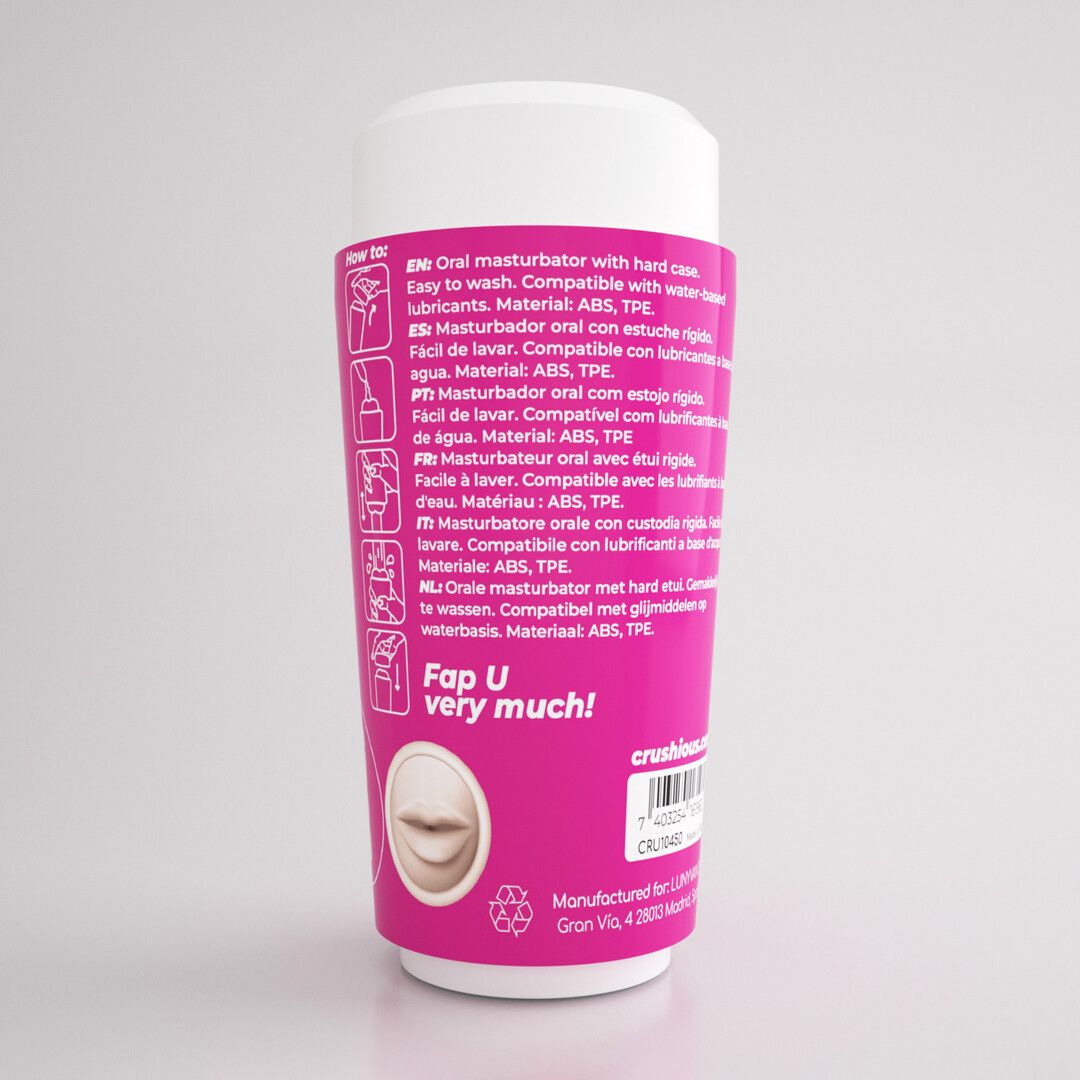 Crushious Fappucino Sweet Kiss - Mondmasturbeerkop - Roze (7403254161962)