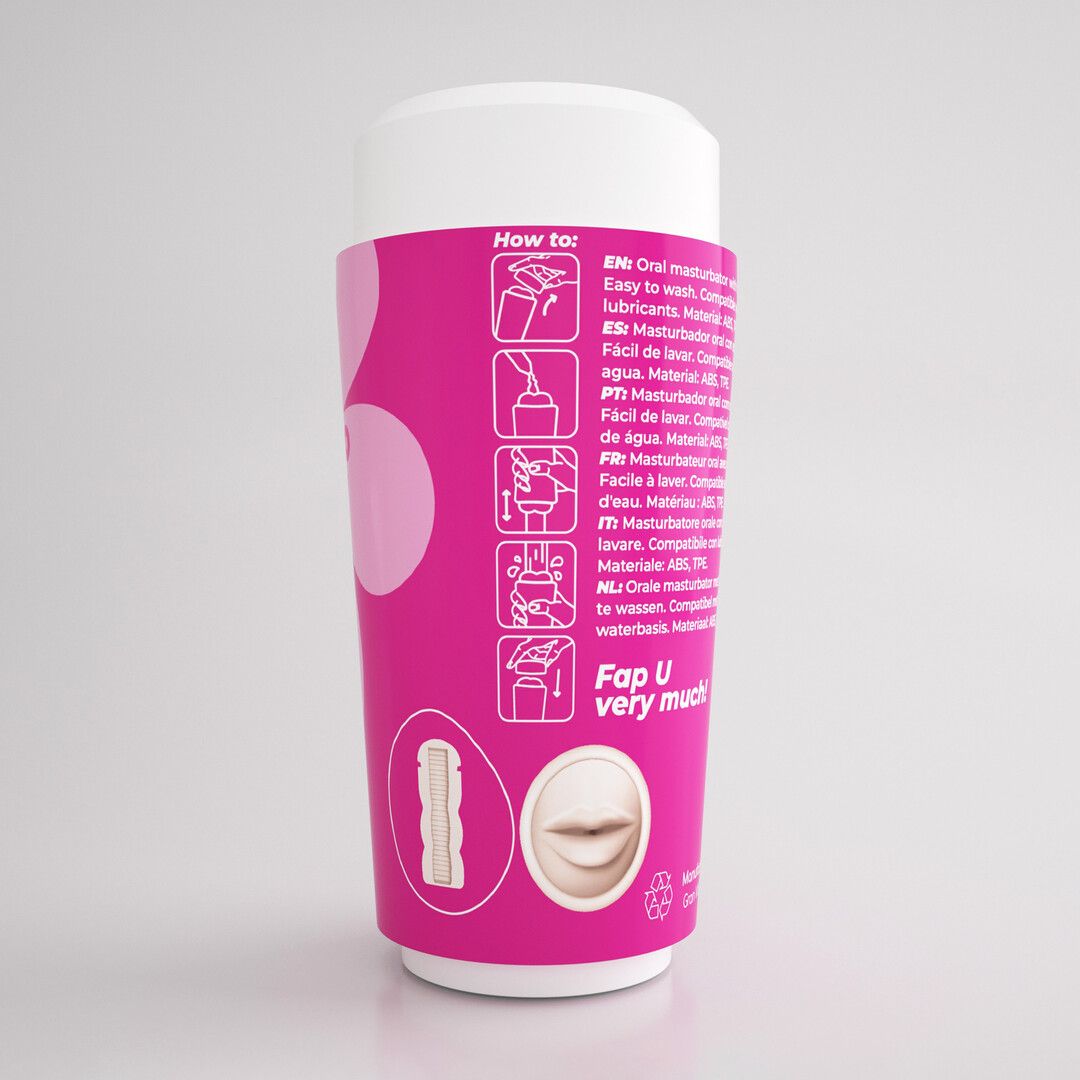 Crushious Fappucino Sweet Kiss - Mondmasturbeerkop - Roze (7403254161962)