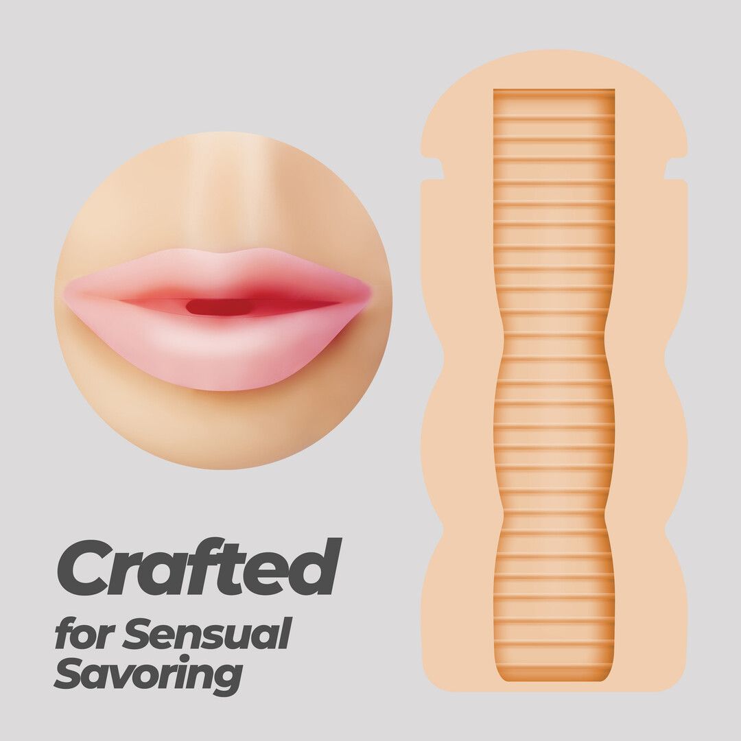 Crushious Fappucino Sweet Kiss - Mondmasturbeerkop - Roze (7403254161962)