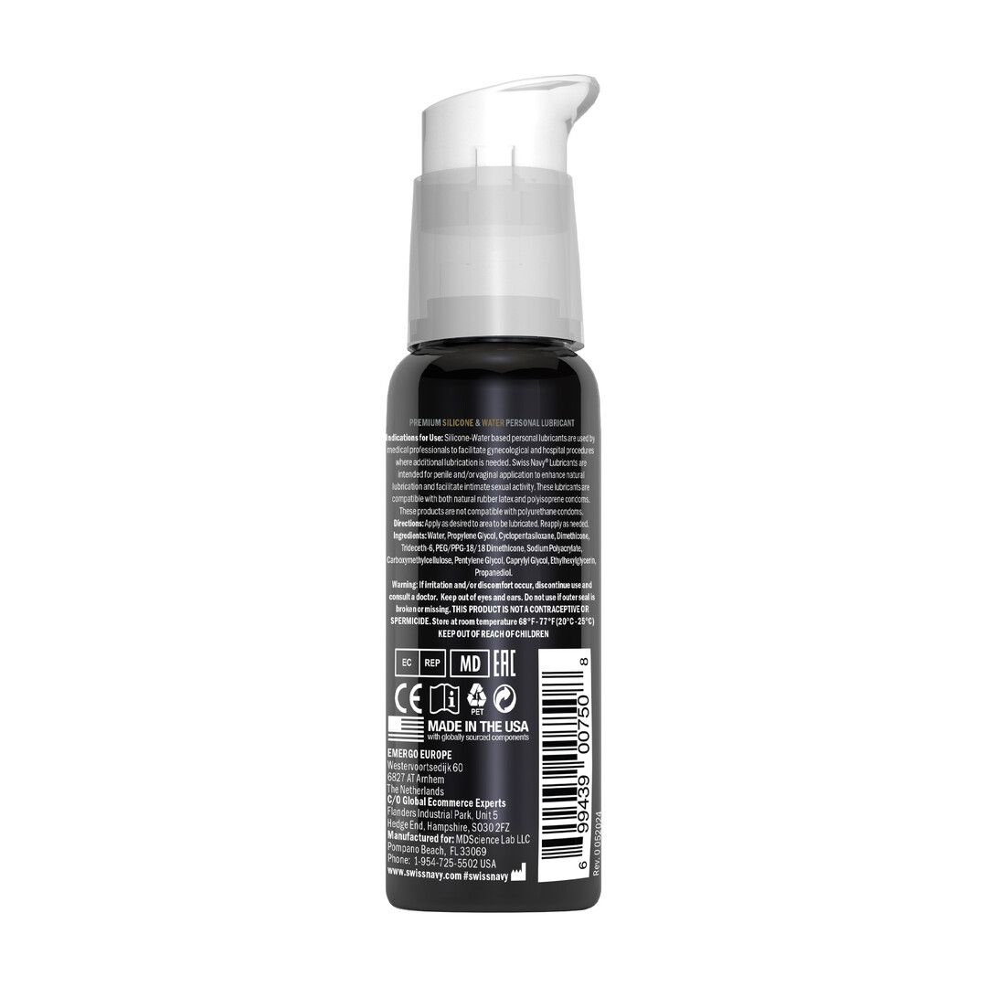 Swiss navy Hybrid - Premium Siliconen en Water Hybrid Glijmiddel - 1 fl oz / 29,5 ml - Fishbowl 50 Stuks (699439007621)