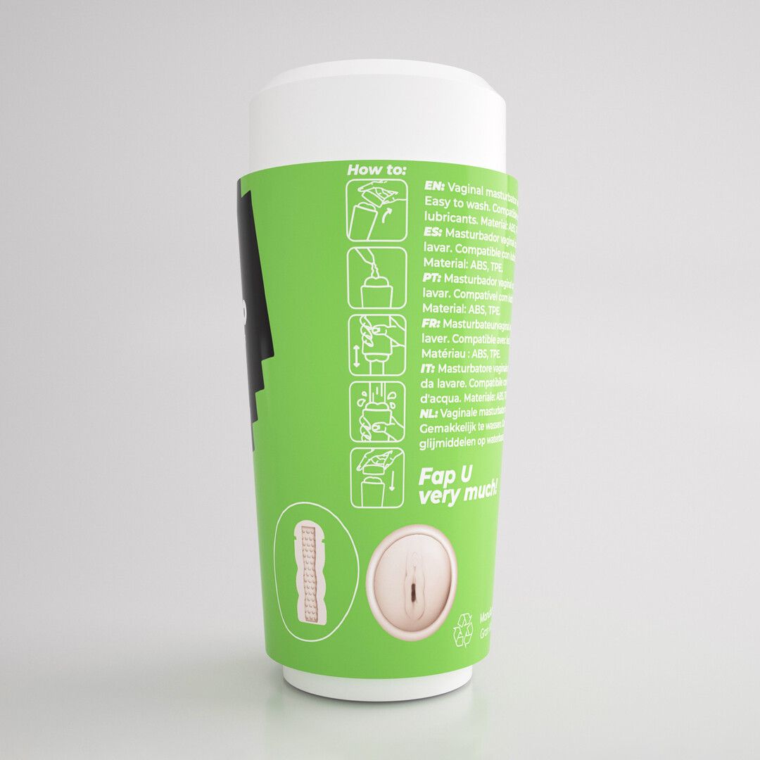 Crushious Fappucino Creamy Puss - Vaginale Masturbator Cup - Groen (7403254161955)