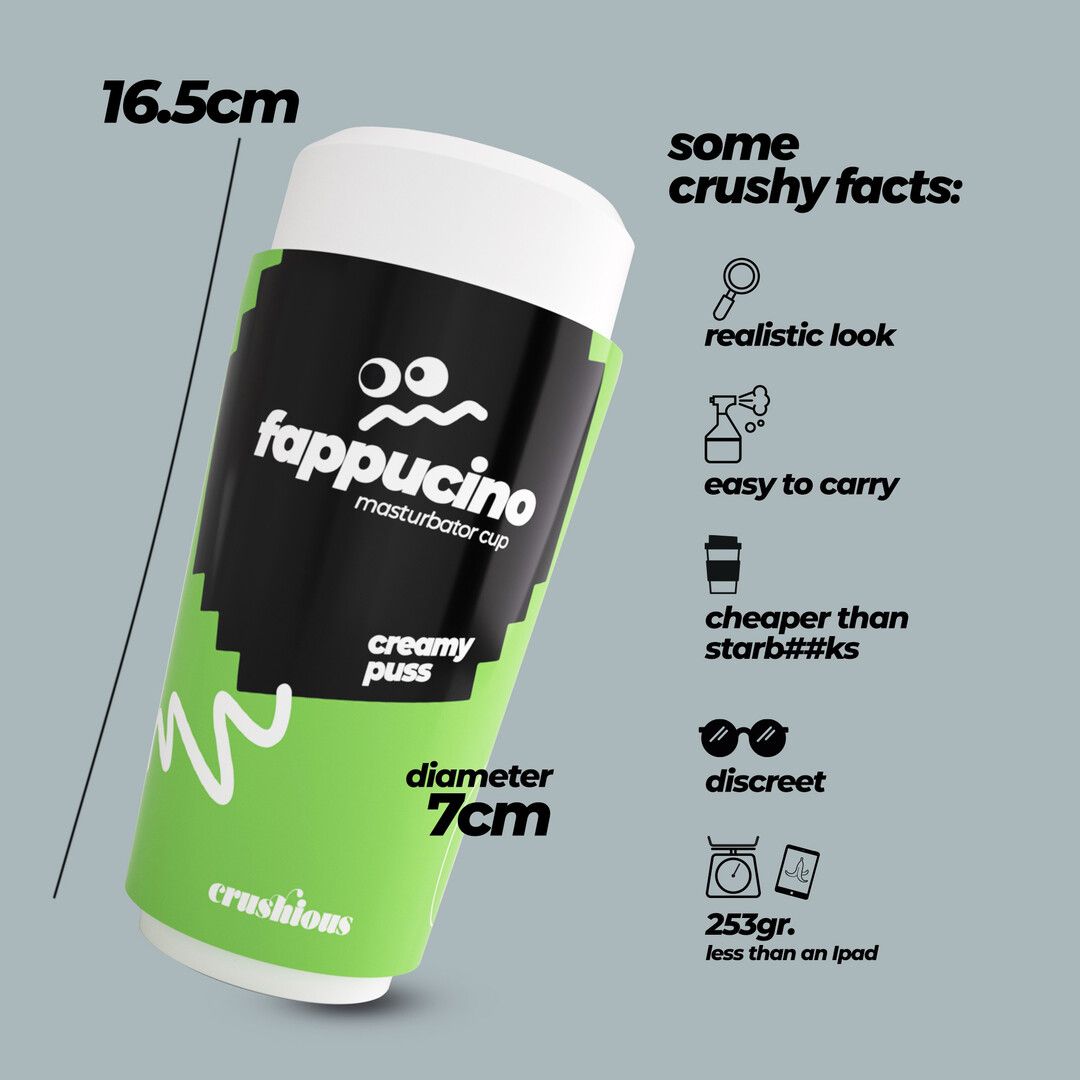 Crushious Fappucino Creamy Puss - Vaginale Masturbator Cup - Groen (7403254161955)