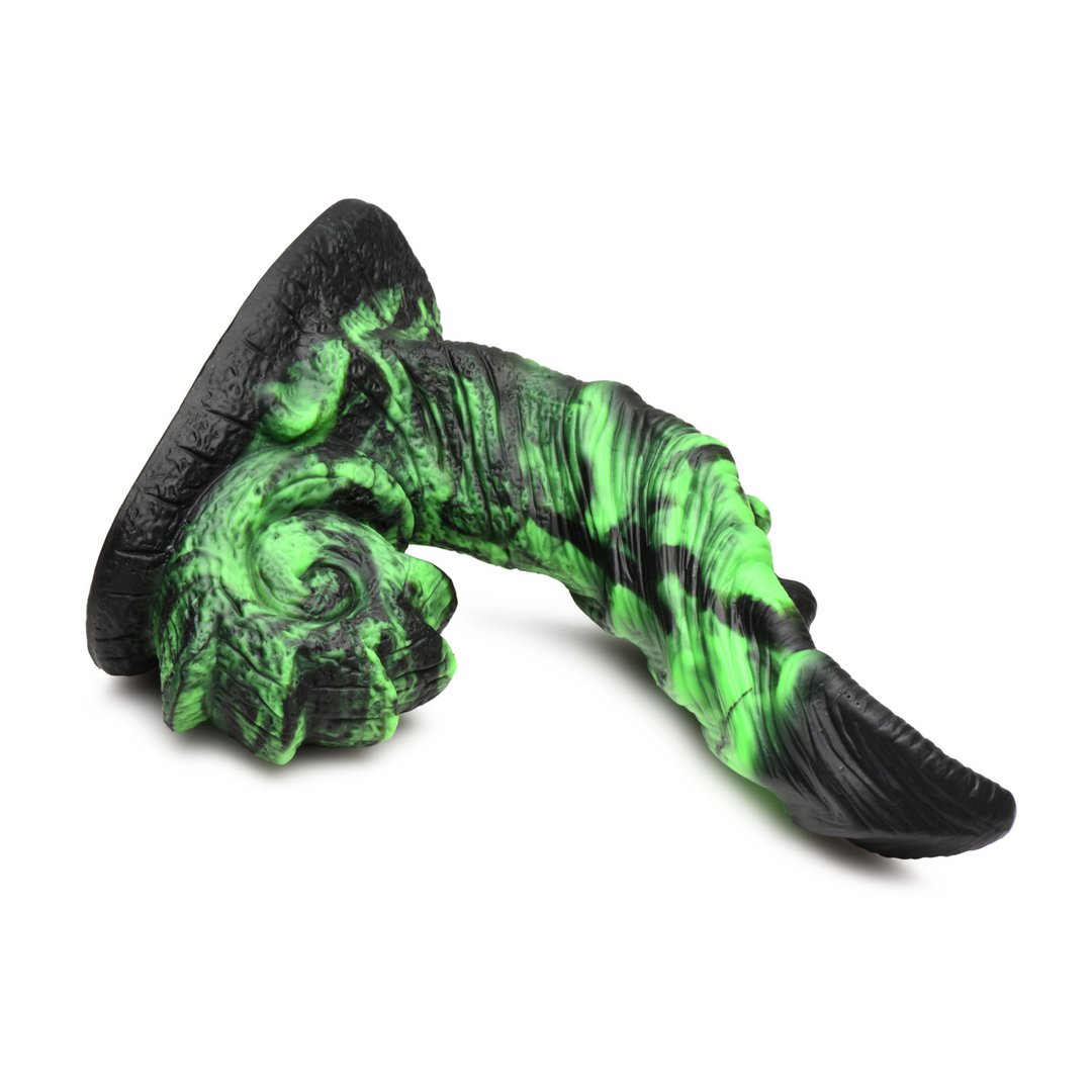 Xr brands Glowzilla - Glow-in-the-Dark Siliconen Dildo - Groen/Zwart (848518055927)