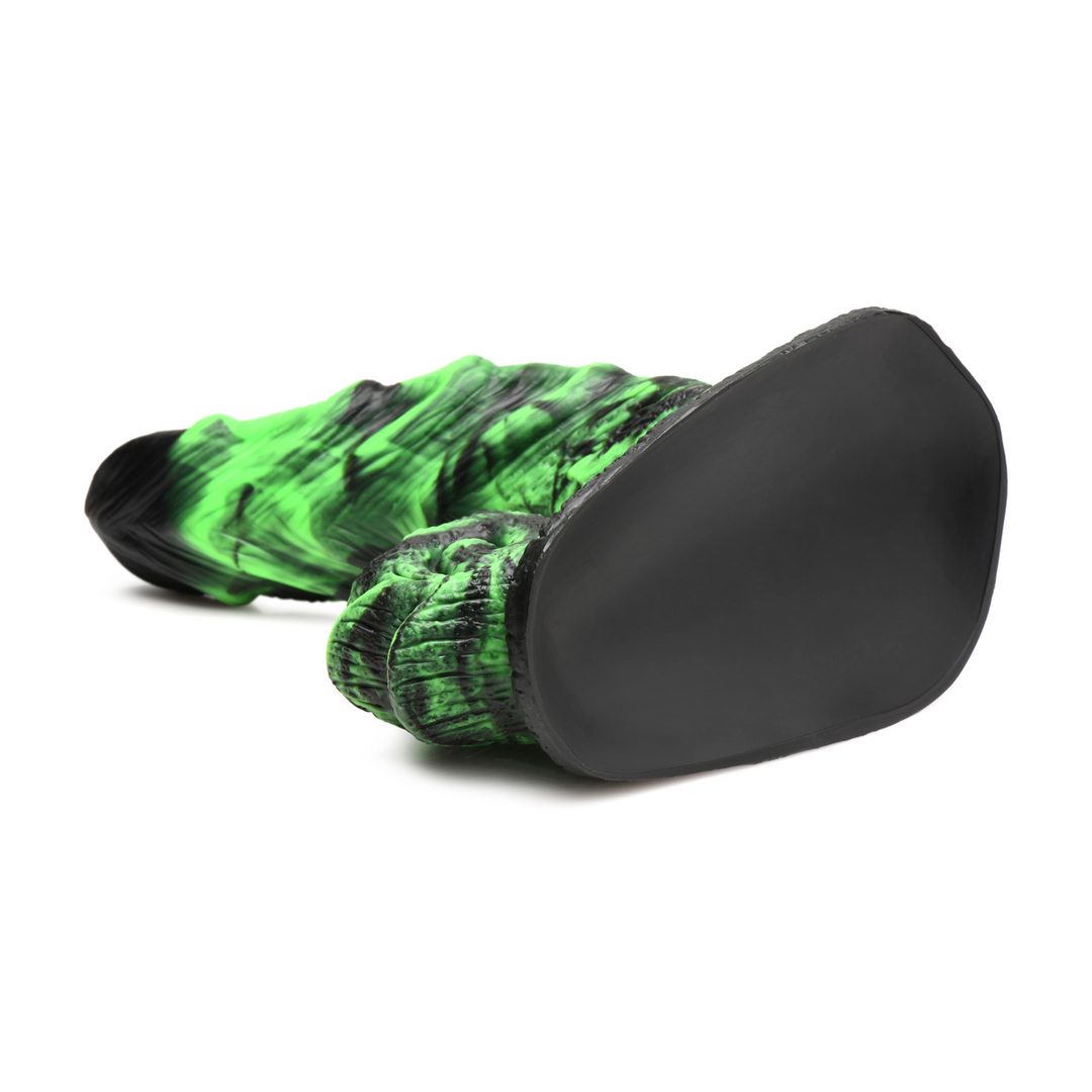Xr brands Glowzilla - Glow-in-the-Dark Siliconen Dildo - Groen/Zwart (848518055927)