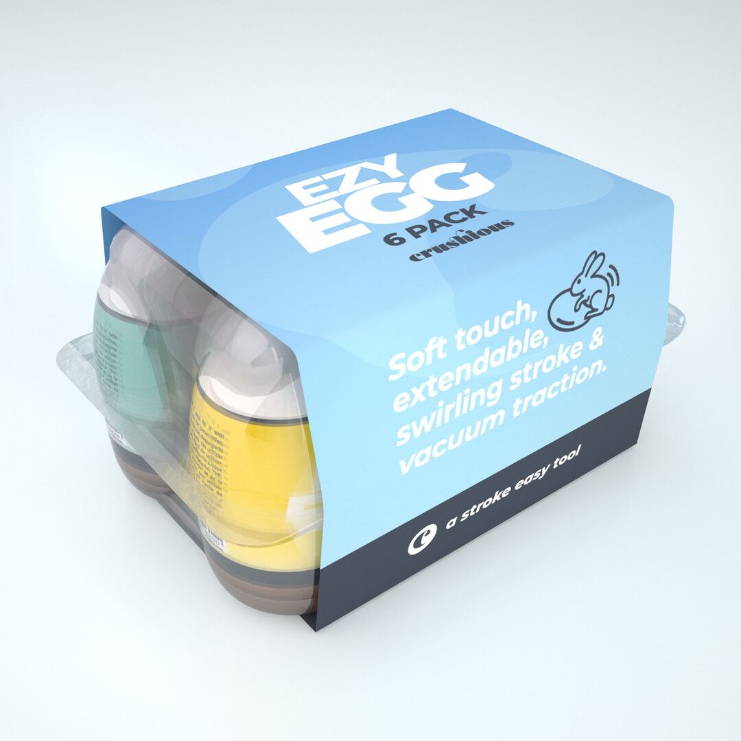 Crushious Ezy Egg - Masturbator Ei - 6 Stuks - Multicolor (7403254161979)