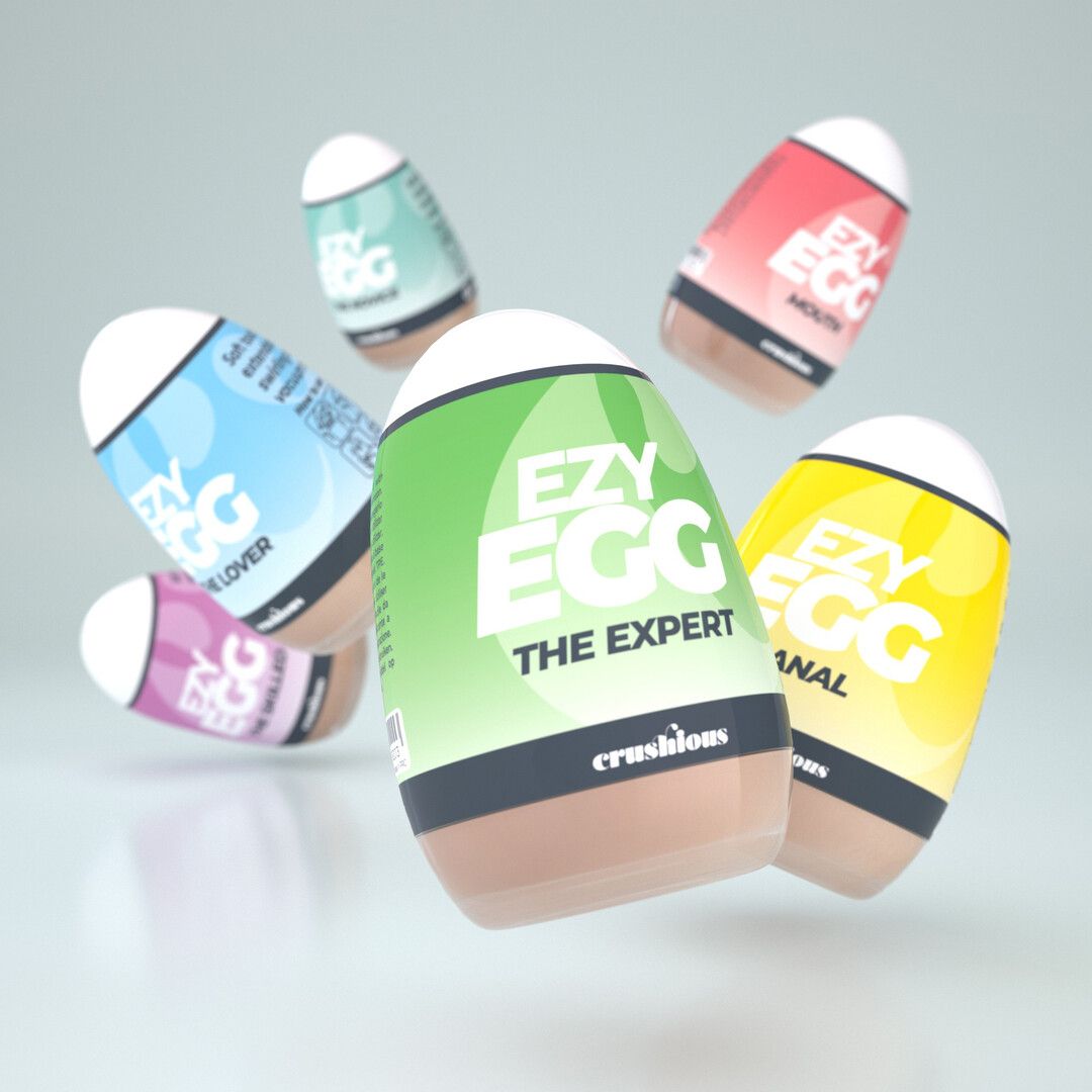 Crushious Ezy Egg - Masturbator Ei - 6 Stuks - Multicolor (7403254161979)