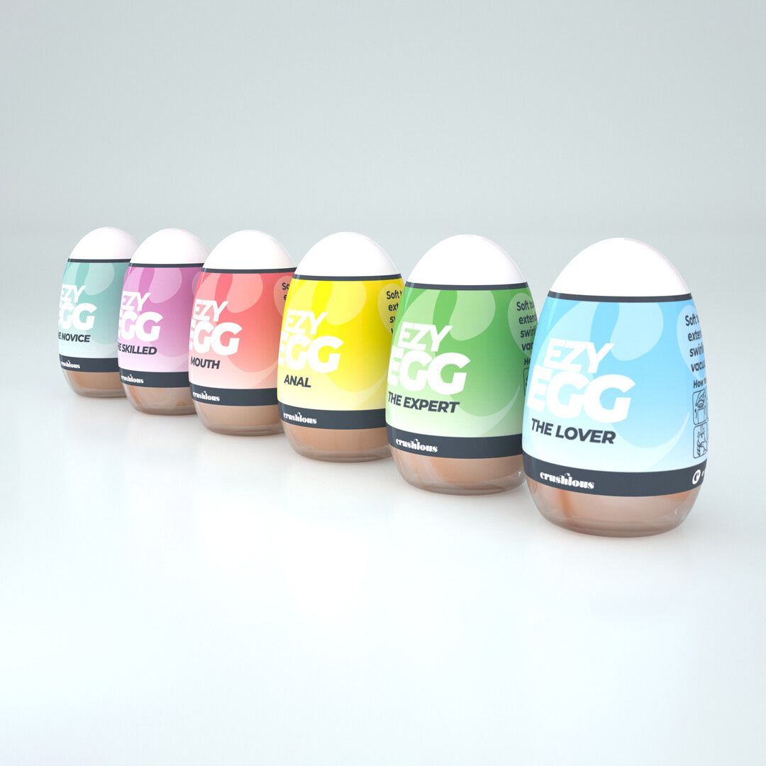 Crushious Ezy Egg - Masturbator Ei - 6 Stuks - Multicolor (7403254161979)