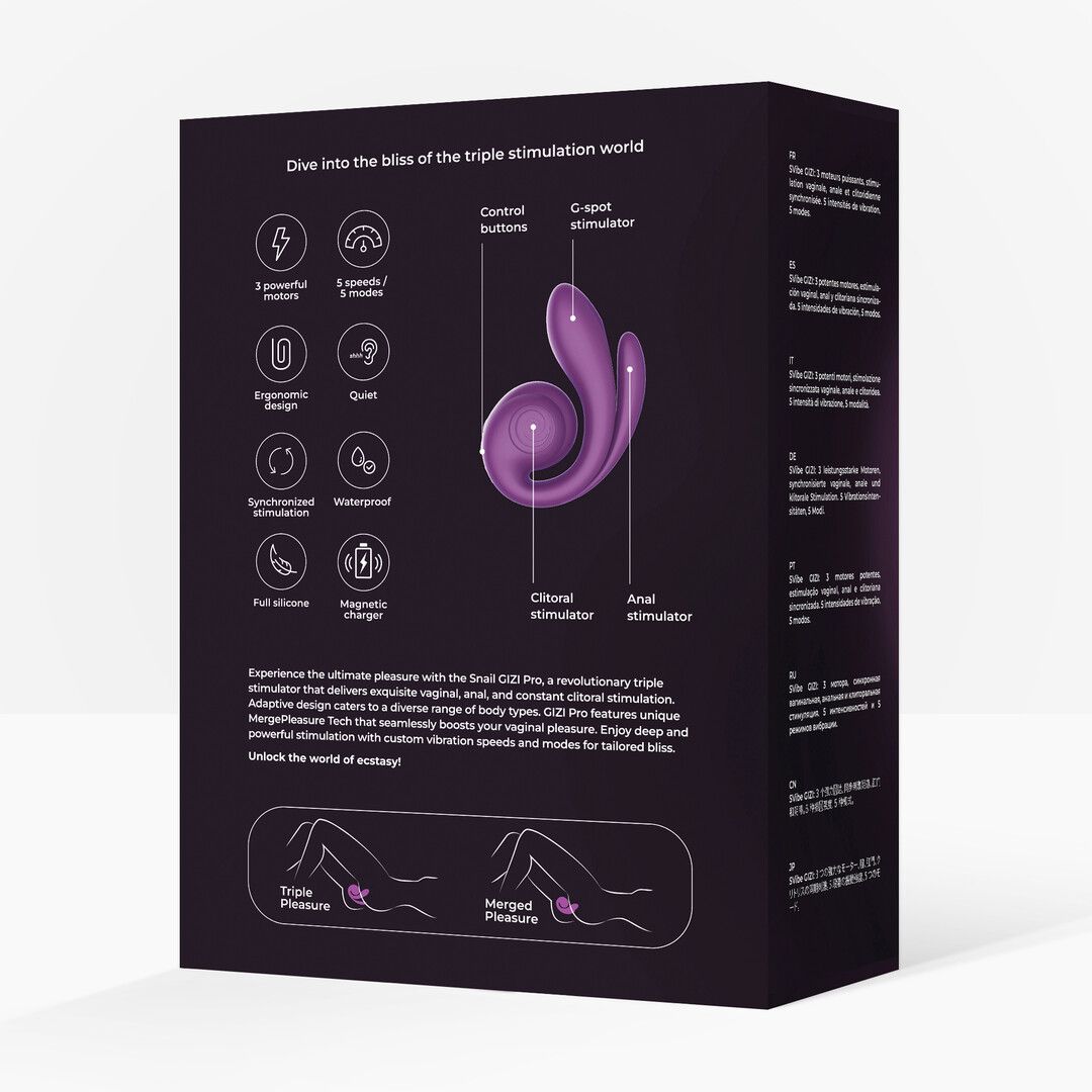 Snail vibe GIZI Pro - Drievoudige Stimulator - Grapo (8721325867124)