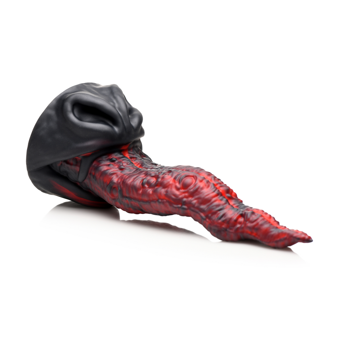 Xr brands Dragon Tongue - Siliconen Dildo - Rood/Zwart (848518056559)
