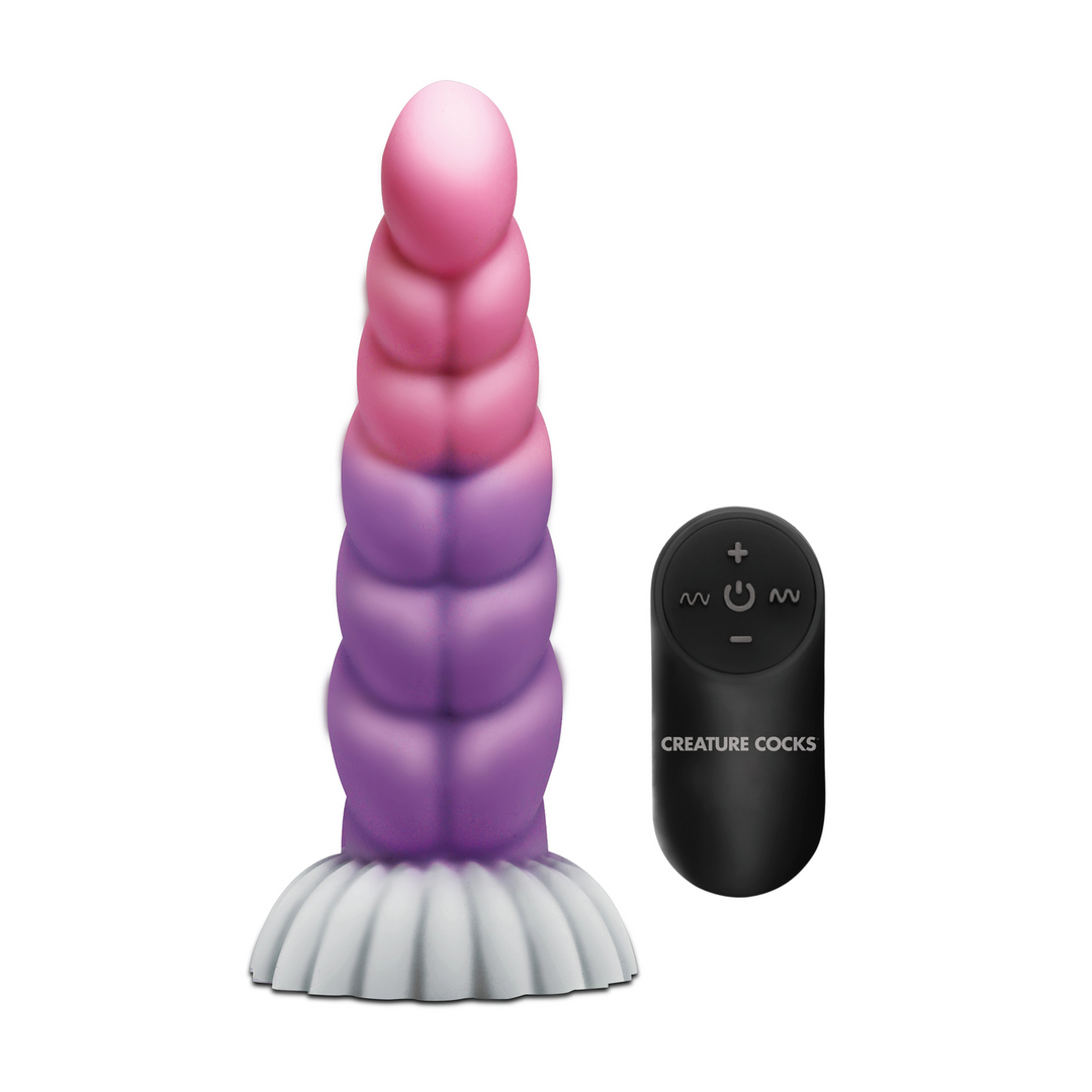 Xr brands Cloud Rider - Vibrerende Eenhoorn Siliconen Dildo - Paars/Roze (848518058331)