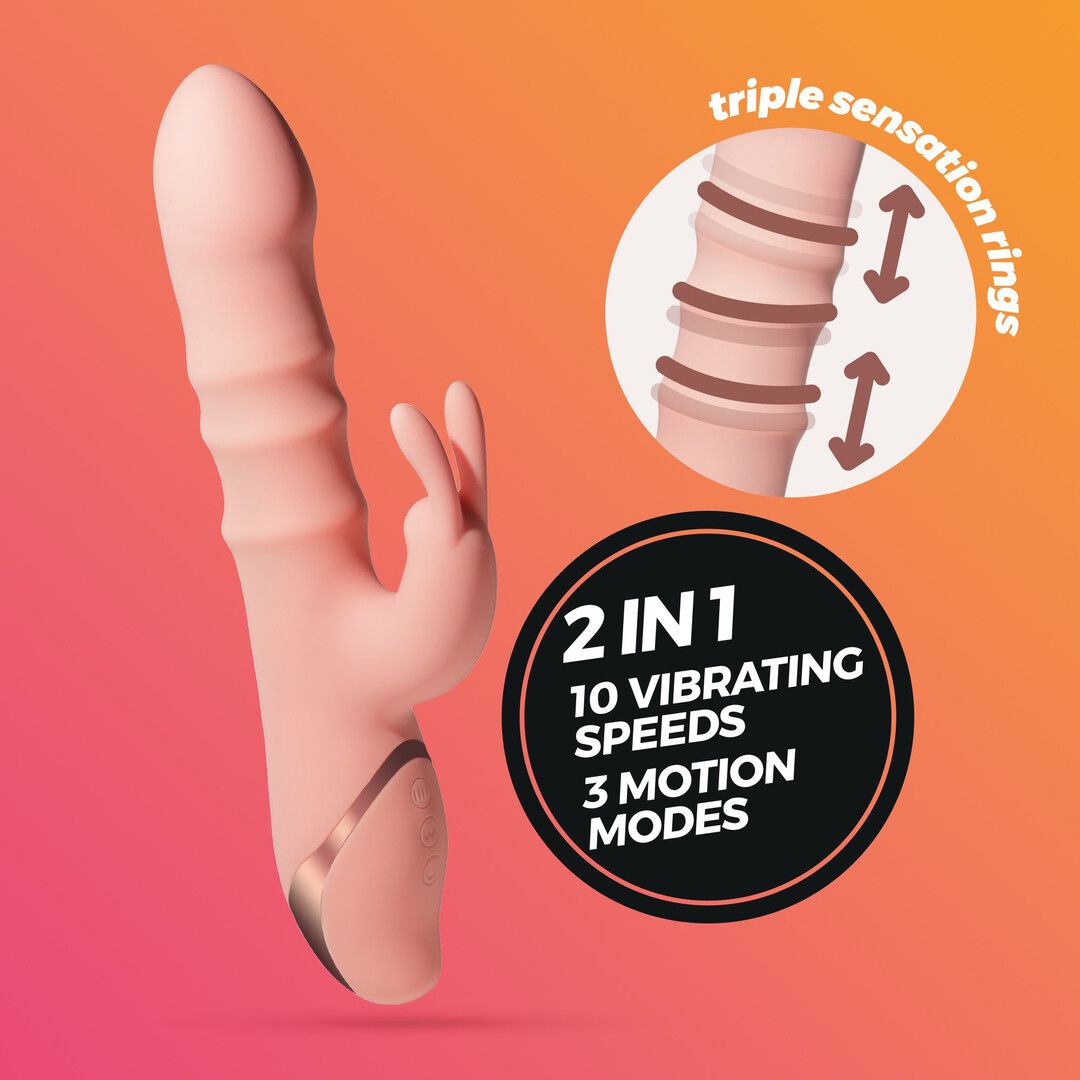 Crushious Ringlord - Ring Rabbit Vibrator - Roze (7403254160743)