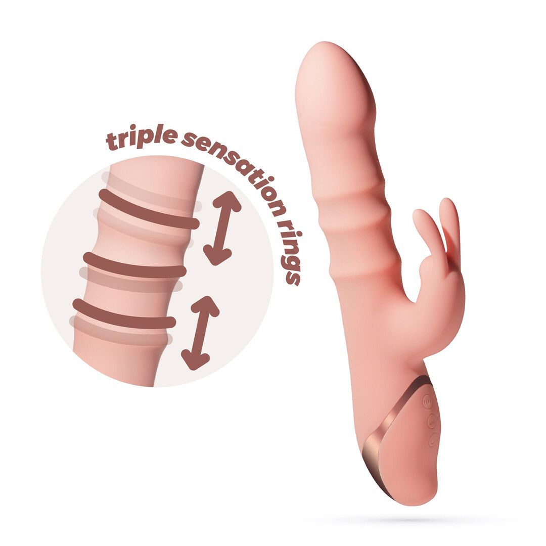 Crushious Ringlord - Ring Rabbit Vibrator - Roze (7403254160743)