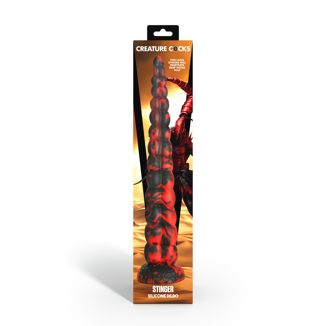Xr brands Stinger - Siliconen Dildo - Rood/Zwart (848518058126)
