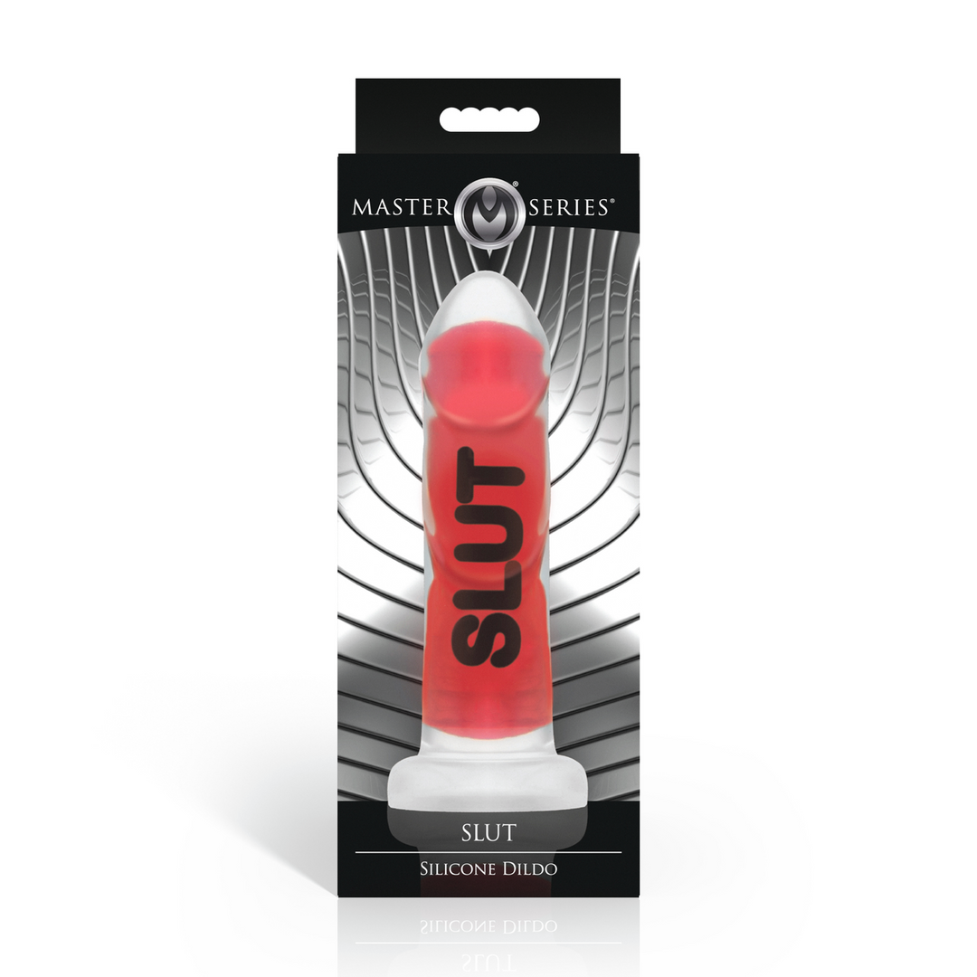 Xr brands SLUT - Siliconen Dildo - Rood (848518058416)