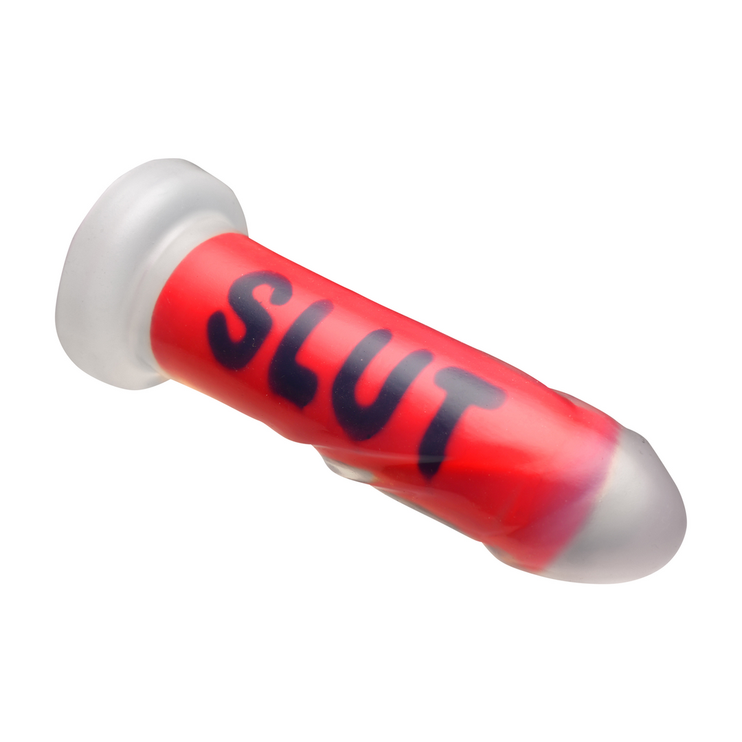Xr brands SLUT - Siliconen Dildo - Rood (848518058416)