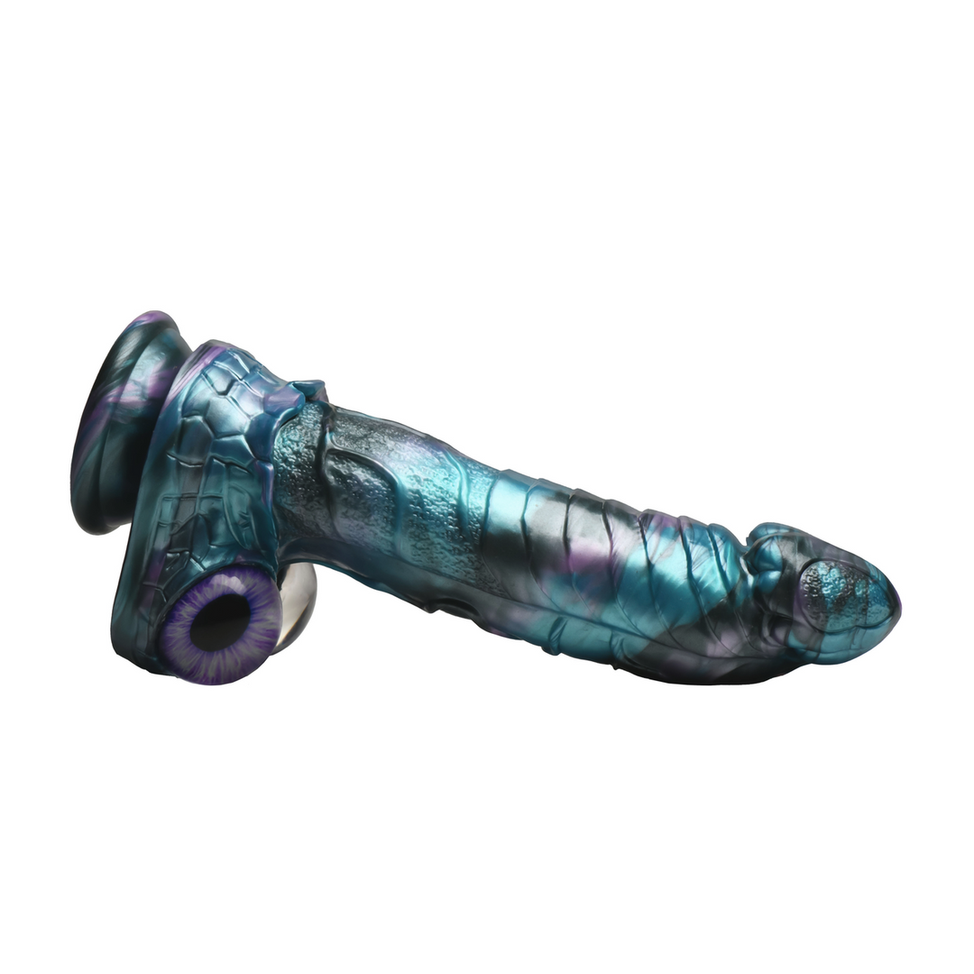Xr brands Astro-Thrust - Duwende en Vibrerende Siliconen Dildo - Blauw/Paarse (848518058799)