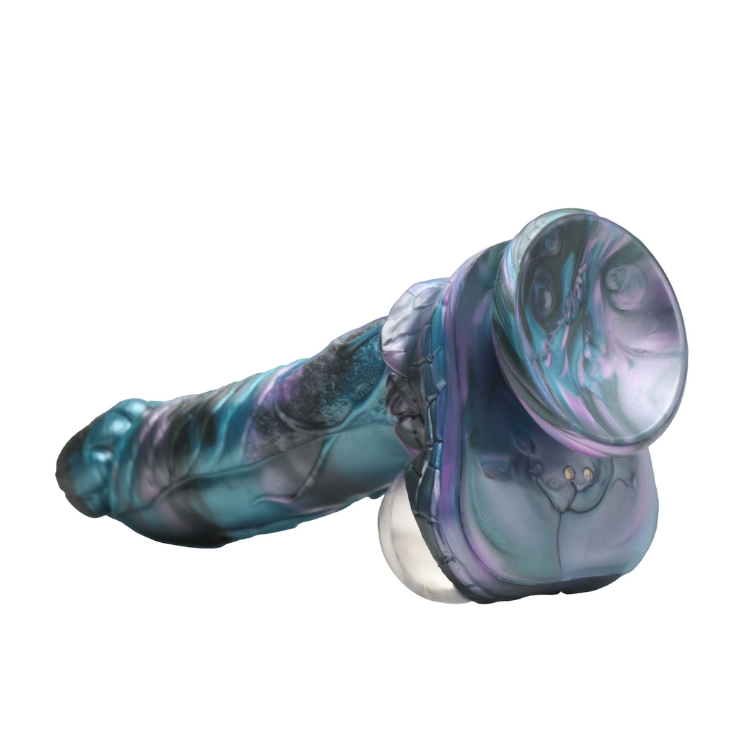 Xr brands Astro-Thrust - Duwende en Vibrerende Siliconen Dildo - Blauw/Paarse (848518058799)