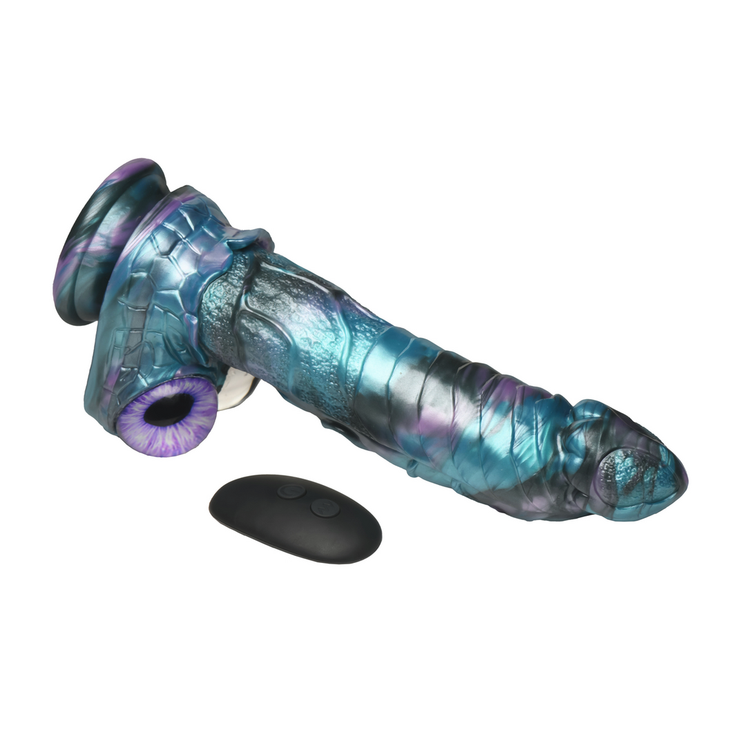 Xr brands Astro-Thrust - Duwende en Vibrerende Siliconen Dildo - Blauw/Paarse (848518058799)