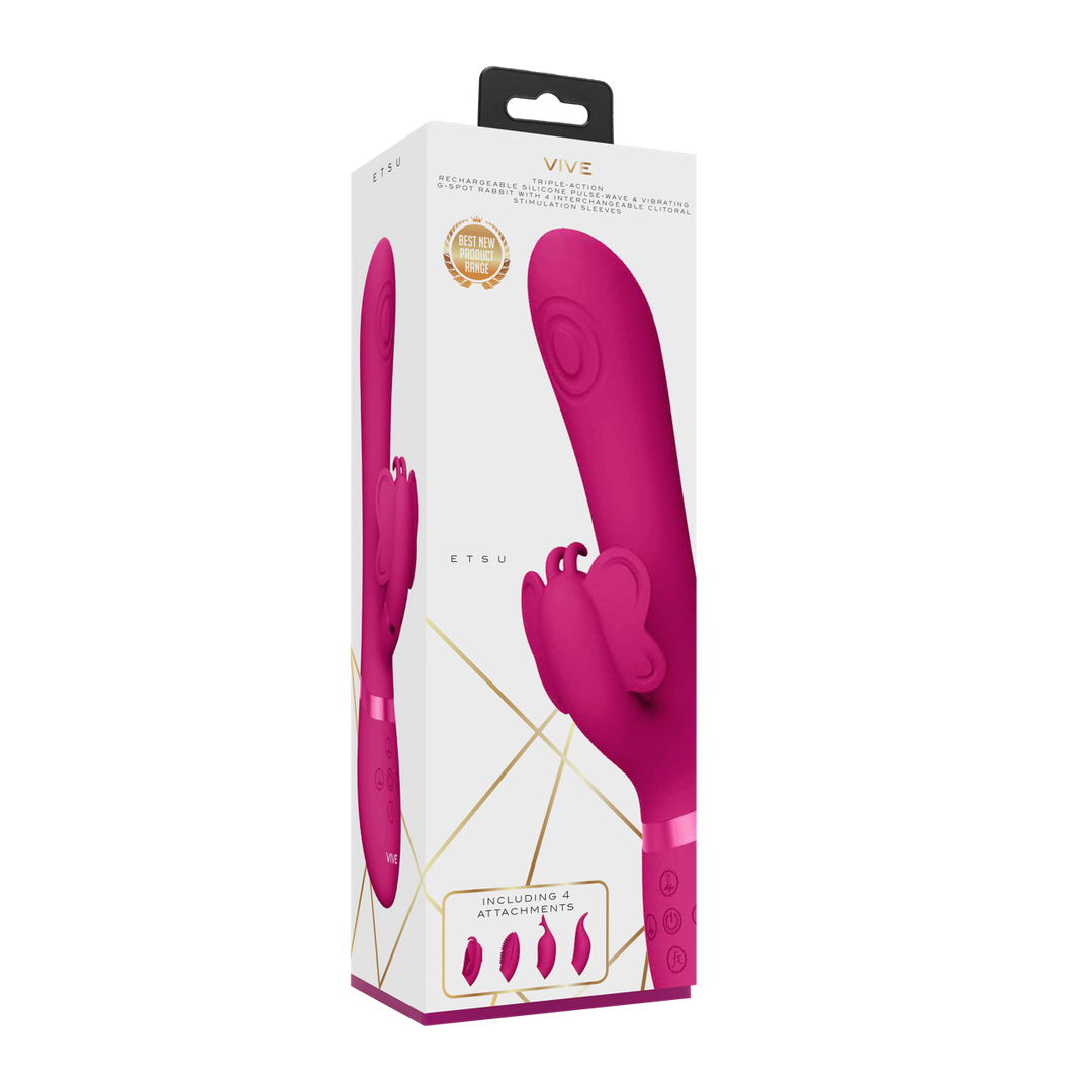 Vive by shots Etsu - Pulse Wave G-Spot Rabbit Clitoral Stimulator - Roze (7423522537589)