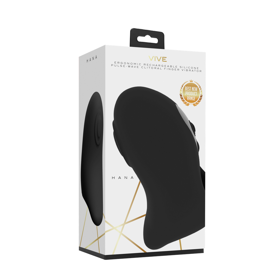 Vive by shots Hana - Pulse Wave Vinger Vibrator - Zwart (7423522538500)