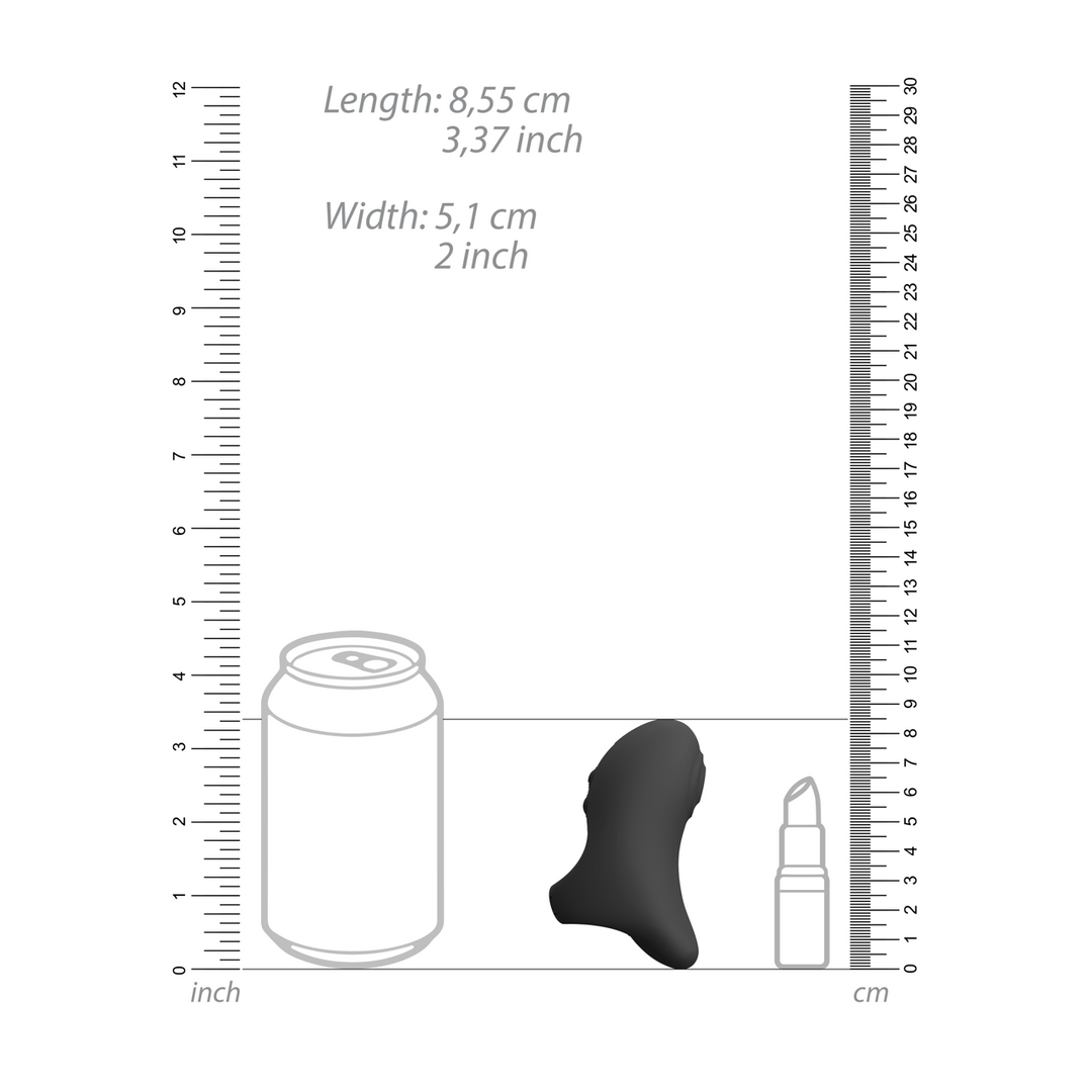 Vive by shots Hana - Pulse Wave Vinger Vibrator - Zwart (7423522538500)