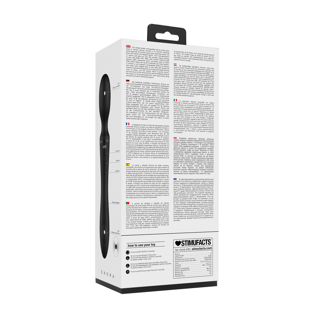 Vive by shots Enora - Wand Vibrator - Zwart (8714273522009)