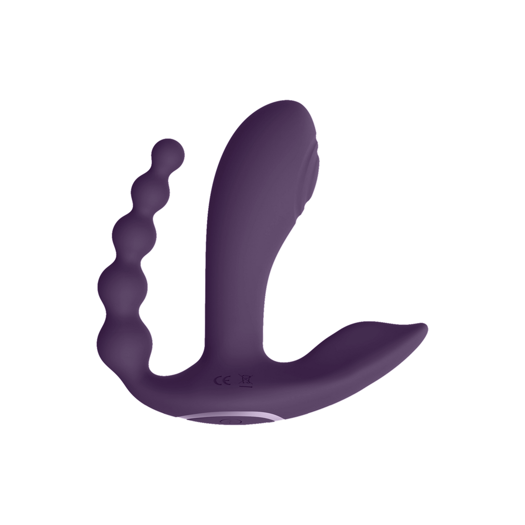 Vive by shots Kata - Pulse Wave Vibrerende Dubbele Penetratie Vibrator - Paars (7423522538555)