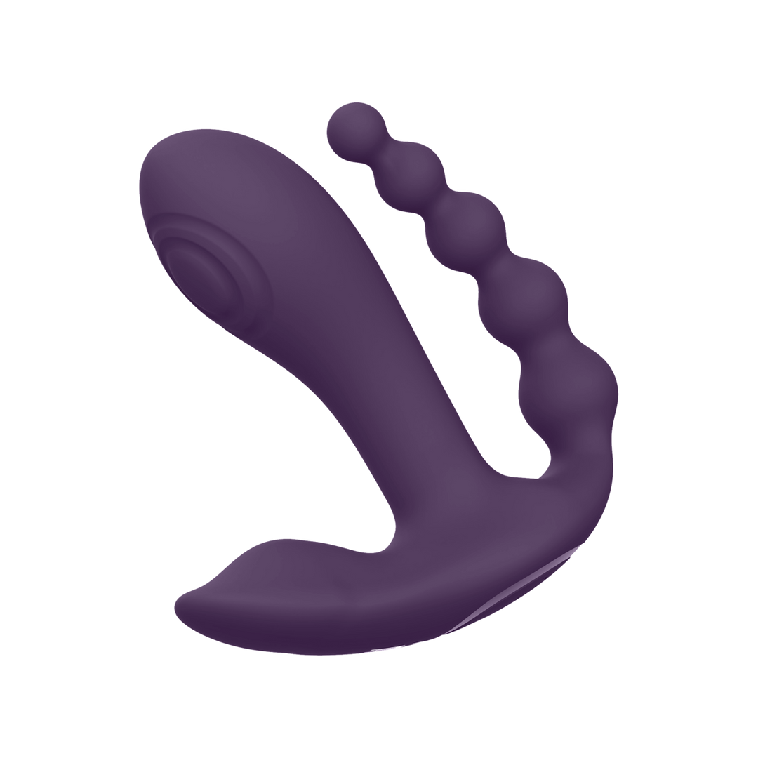 Vive by shots Kata - Pulse Wave Vibrerende Dubbele Penetratie Vibrator - Paars (7423522538555)