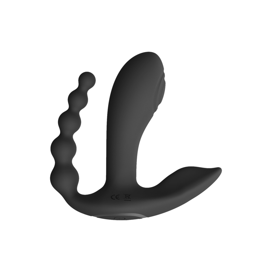 Vive by shots Kata - Pulse Wave Vibrerende Dubbele Penetratie Vibrator - Zwart (7423522538548)