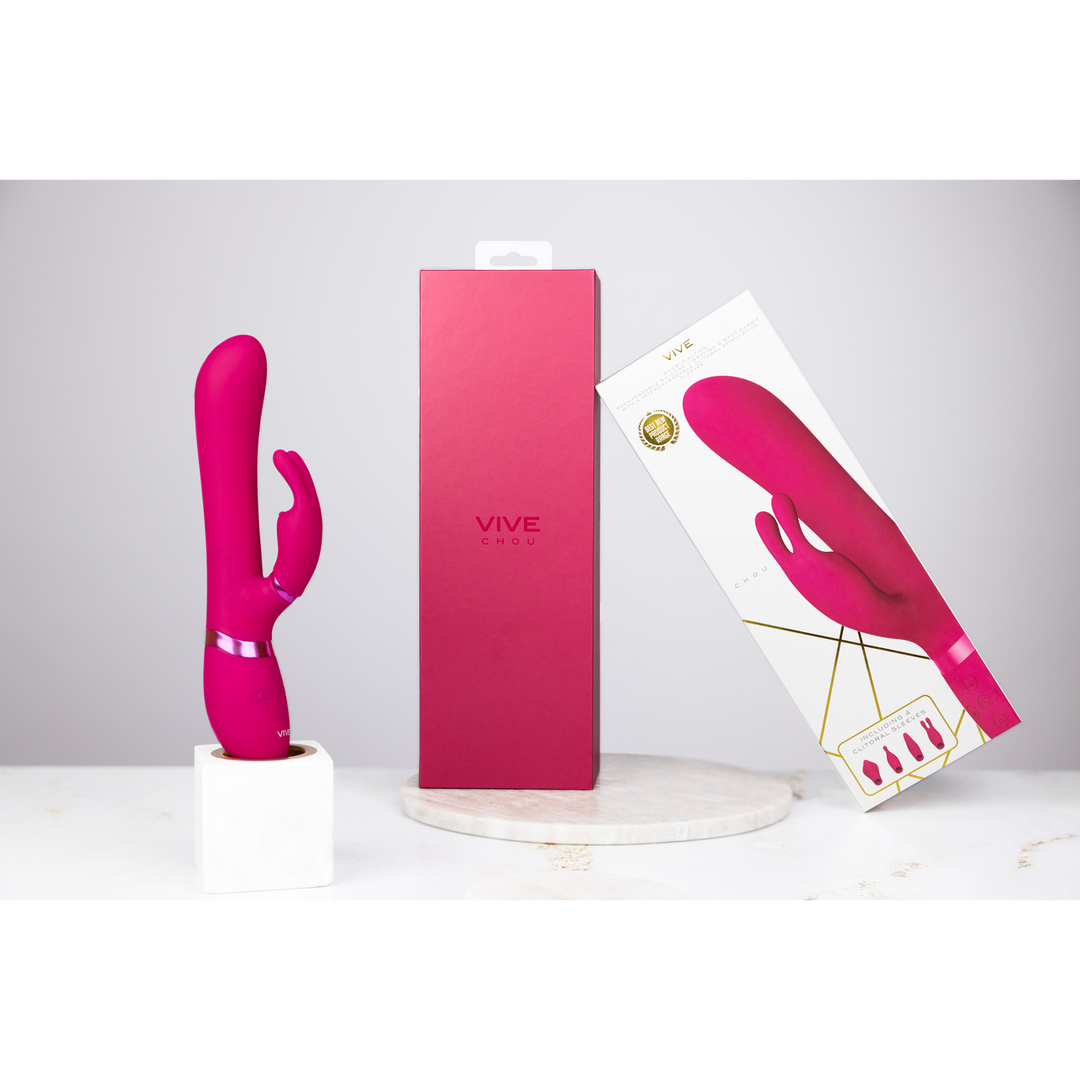 Vive by shots Chou - G-Spot Rabbit Clitoral Stimulator - Roze (7423522537572)