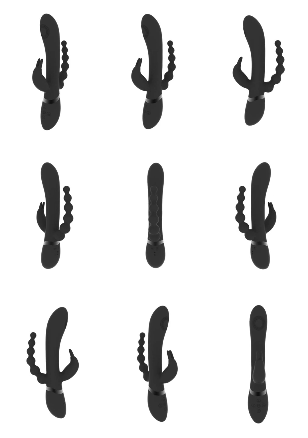 Vive by shots Rini - Pulse Wave Vibrerende Dubbele Penetratie Rabbit - Zwart (7423522539521)