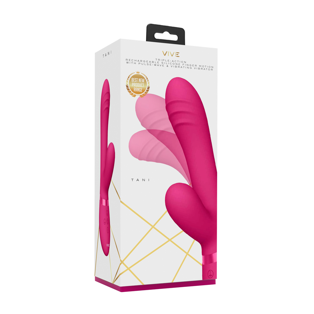 Vive by shots Tani - Finger Motion met Pulse-Wave Vibrator - Roze (7423522539583)