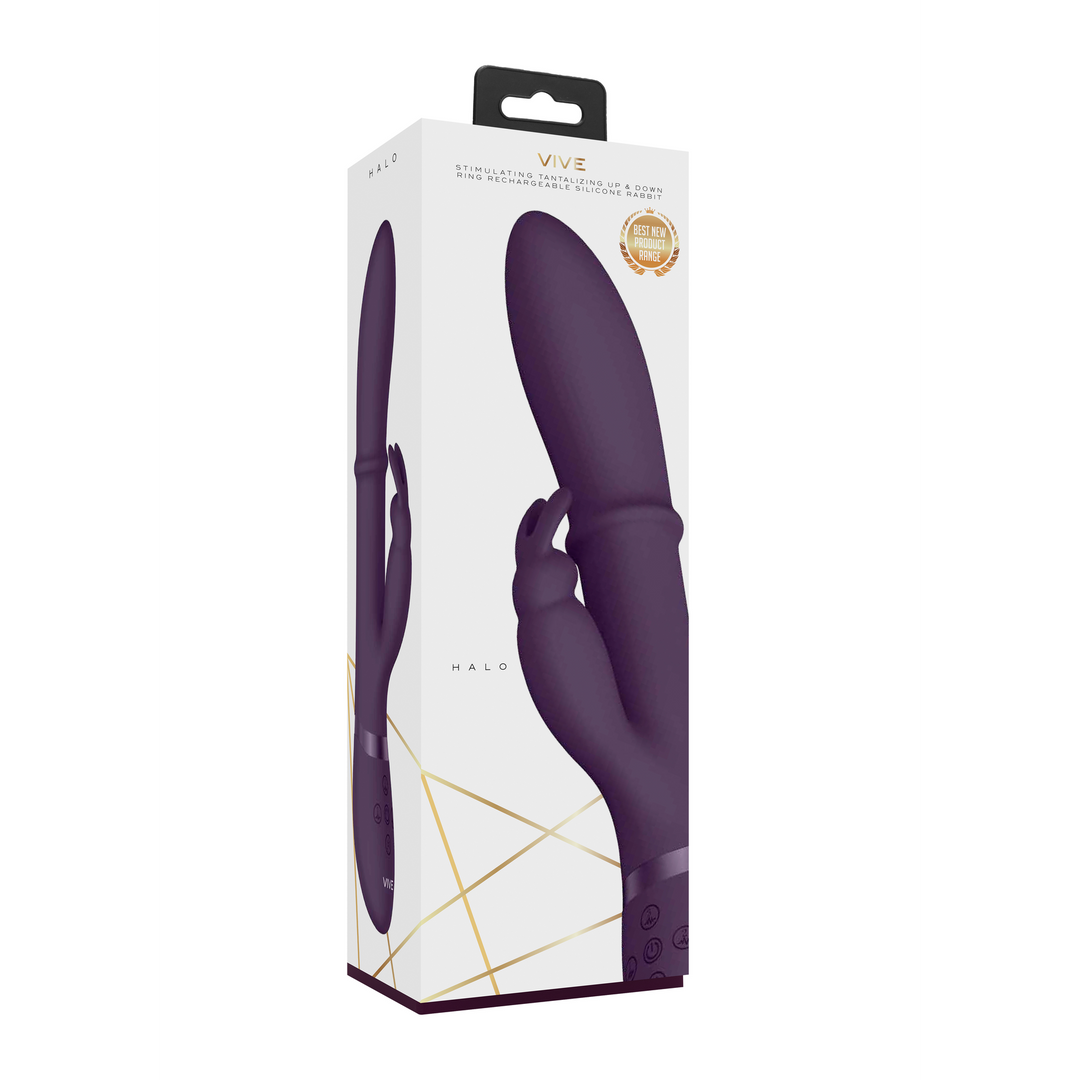 Vive by shots Halo - Ring Rabbit Vibrator - Paars (8714273545039)