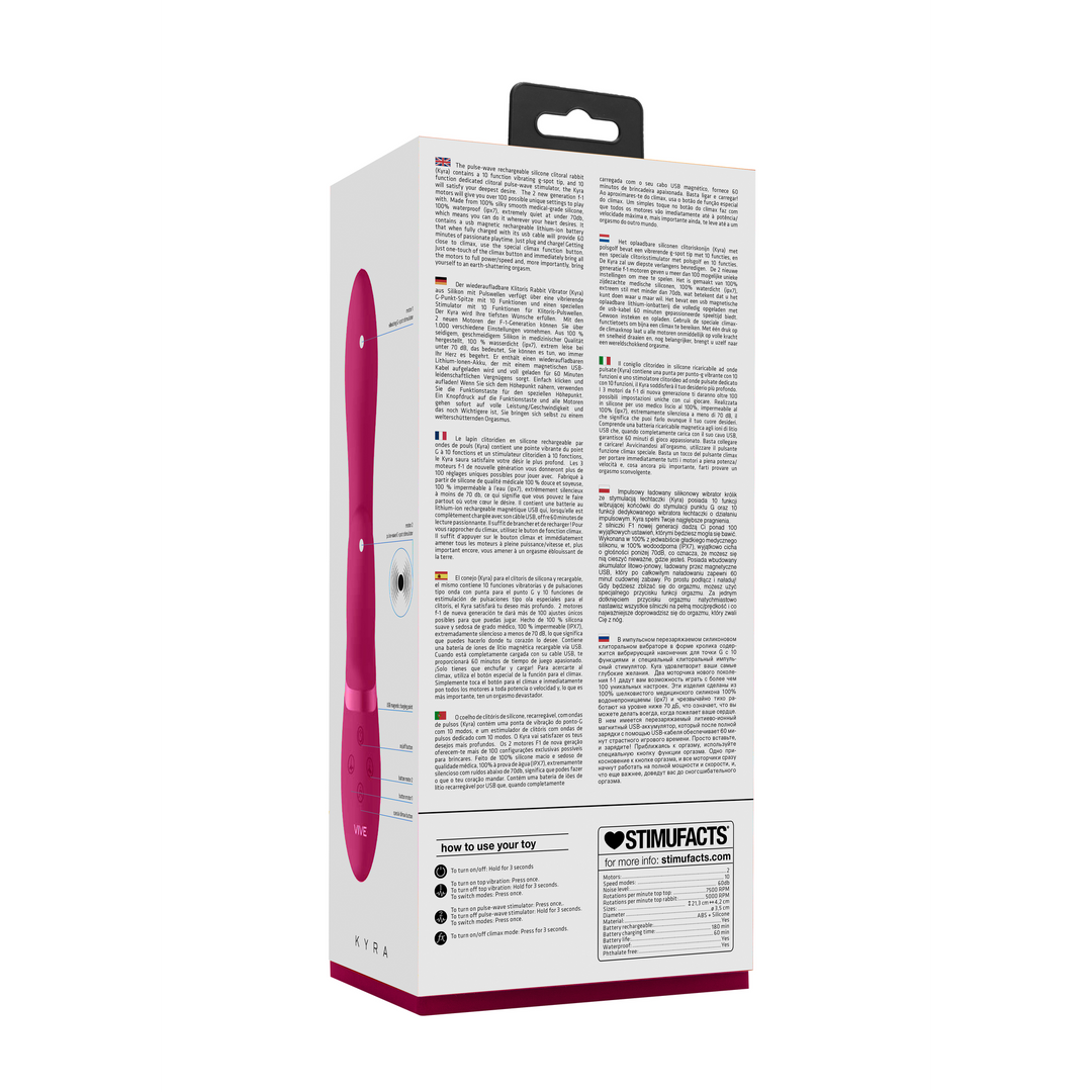 Vive by shots Kyra - Pulse Clitoral Rabbit - Roze (8714273521866)