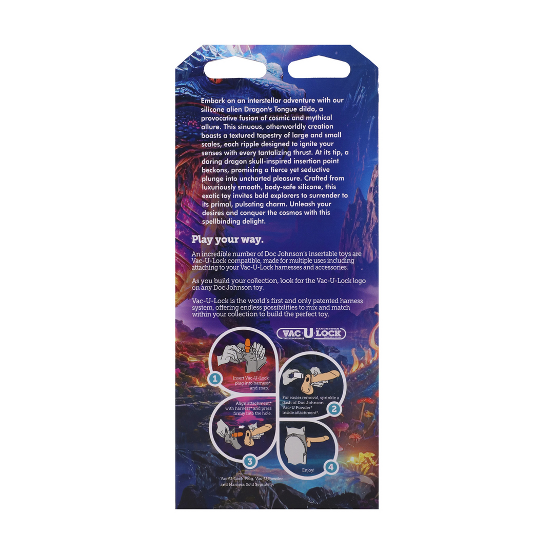Doc johnson Fantasy Fuckers - Draak Tongue - Glow in the Dark - Multicolor (782421100544)