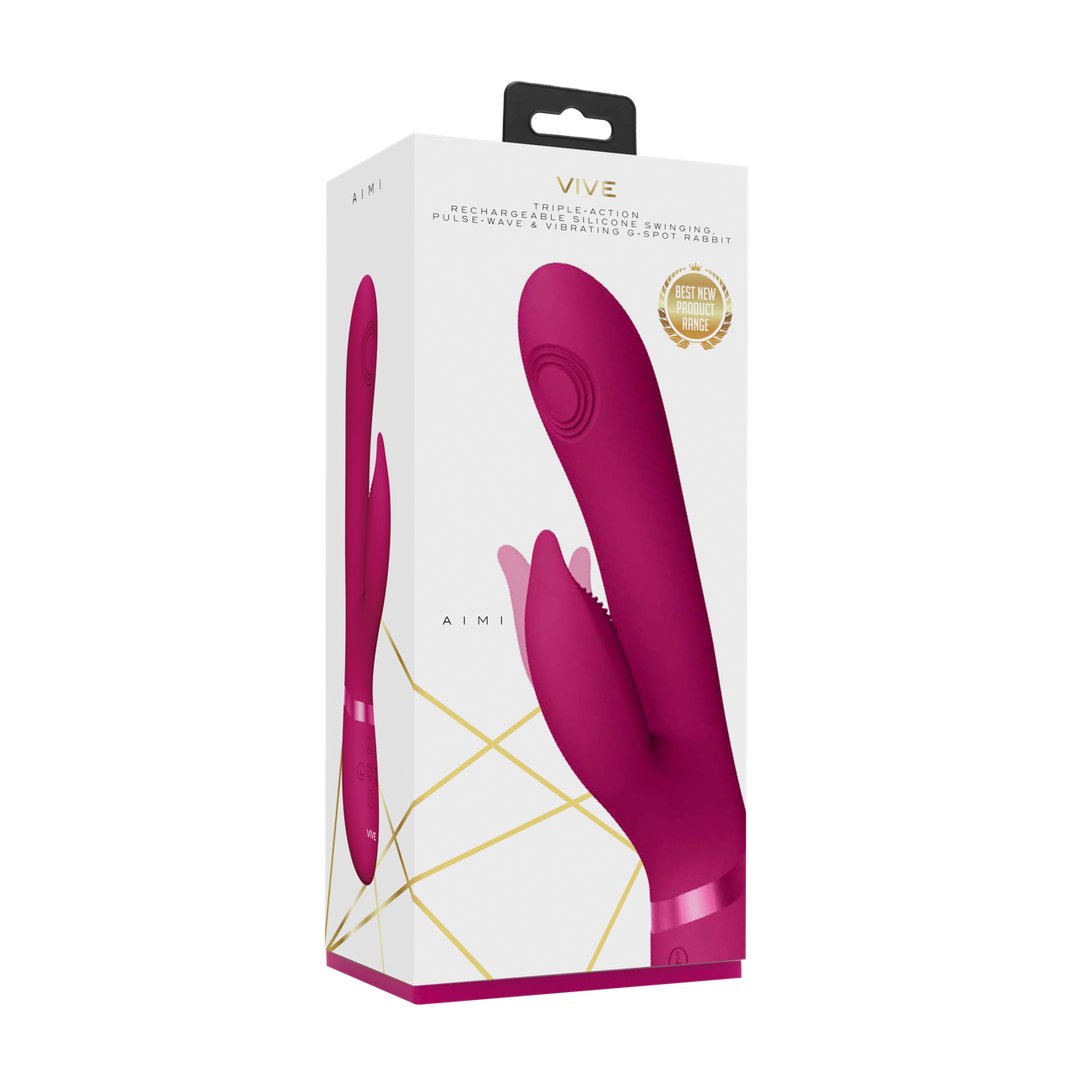 Vive by shots Aimi - Pulse Wave Vibrating G-Spot Rabbit - Roze (7423522537541)