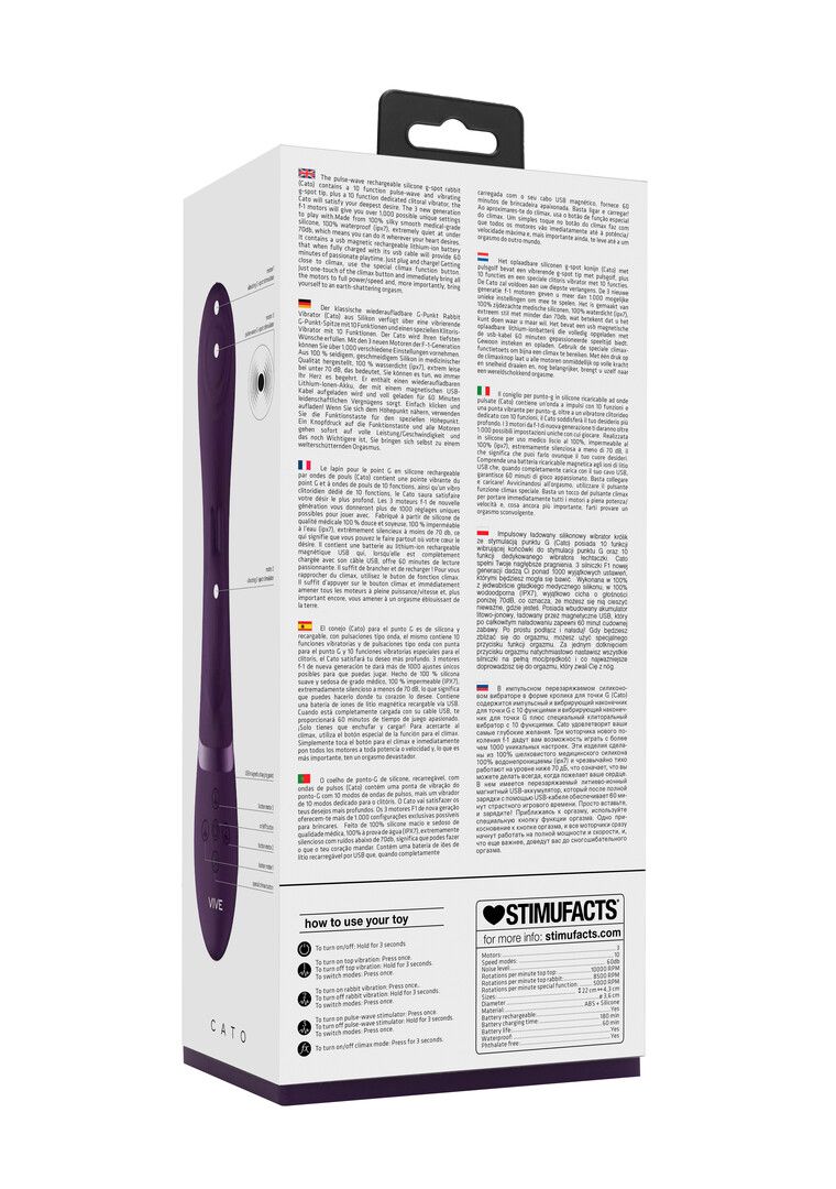 Vive by shots Cato - Pulse G-spot Rabbit - Paars (8714273521729)