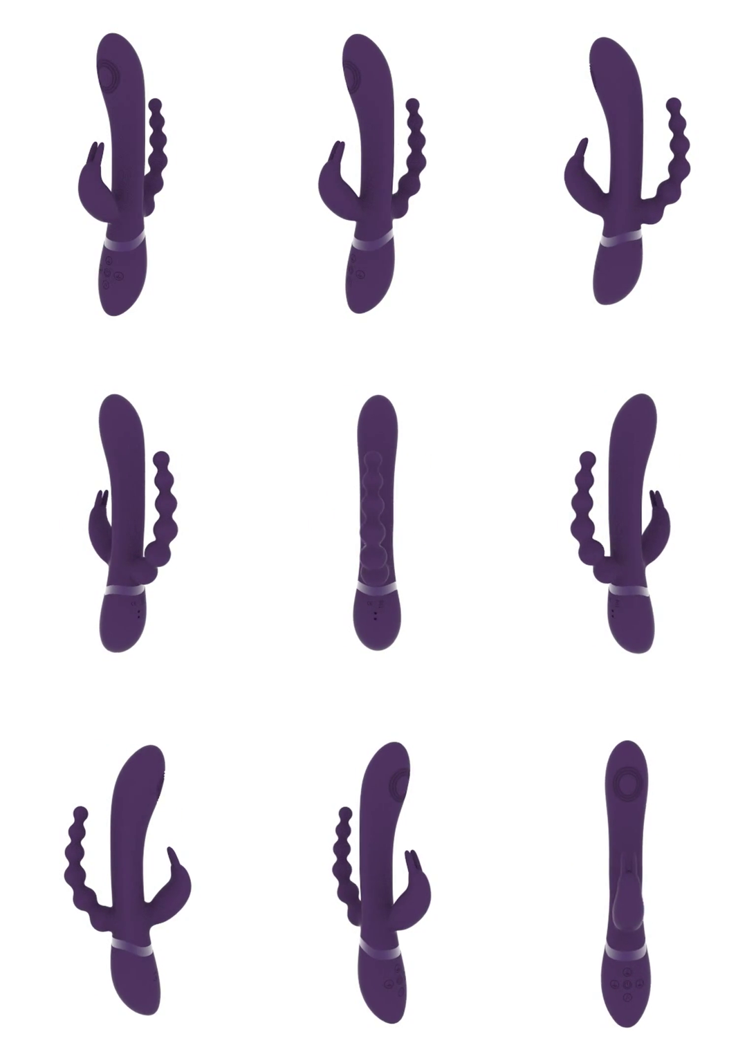 Vive by shots Rini - Pulse Wave Vibrating Double Penetration Rabbit - Paars (7423522539538)