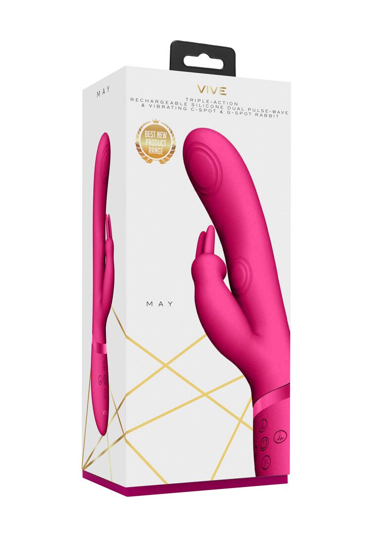 Vive by shots Mei - Dual Pulse-Wave Vibrating C-spot G-Spot Rabbit - Roze (7423522631614)