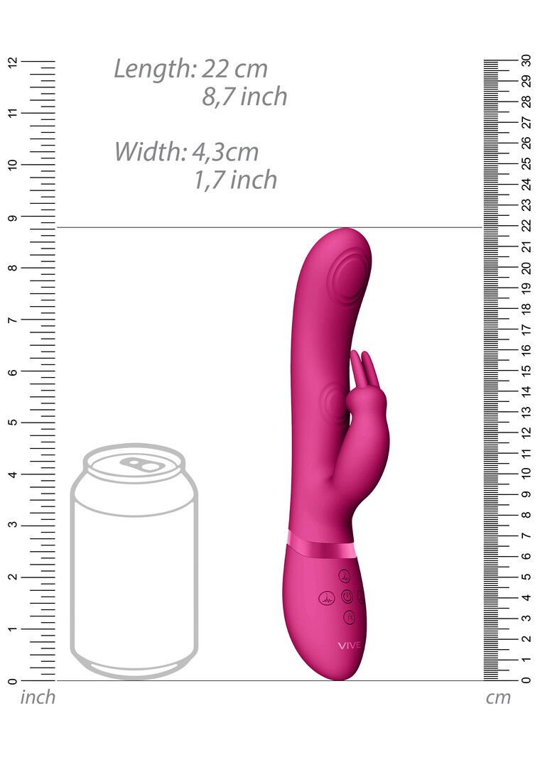 Vive by shots Mei - Dual Pulse-Wave Vibrating C-spot G-Spot Rabbit - Roze (7423522631614)