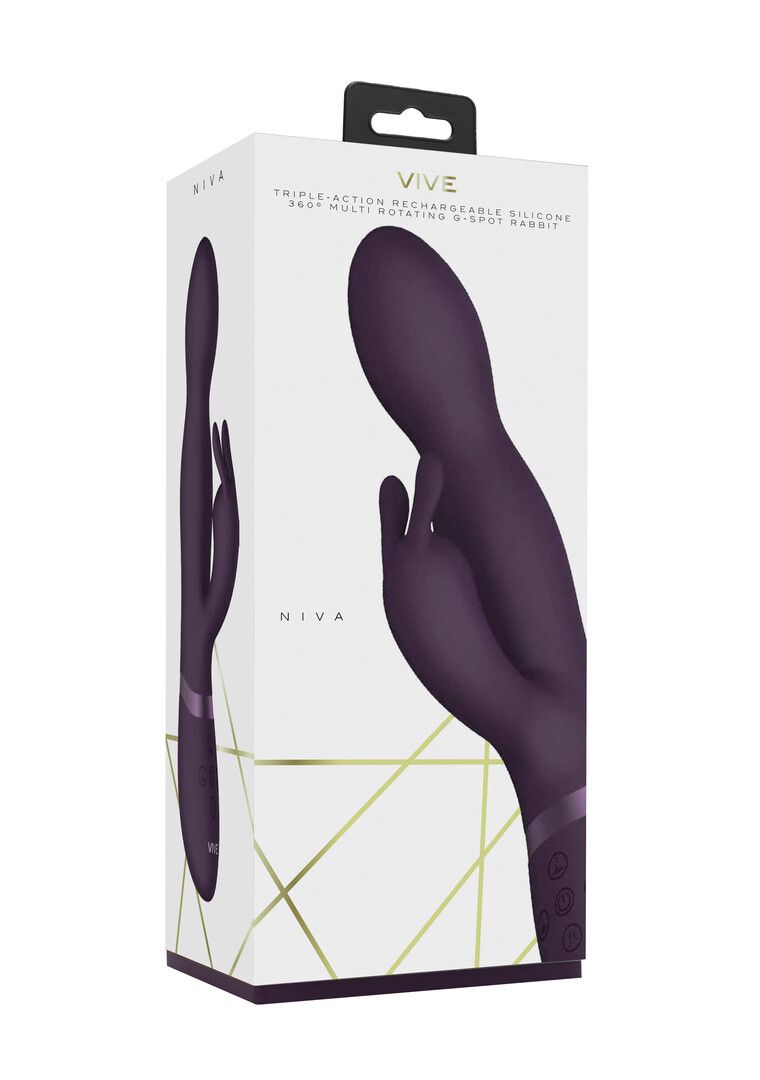 Vive by shots Niva - Draaibare Konijnen Vibrator - Paars (8714273521309)