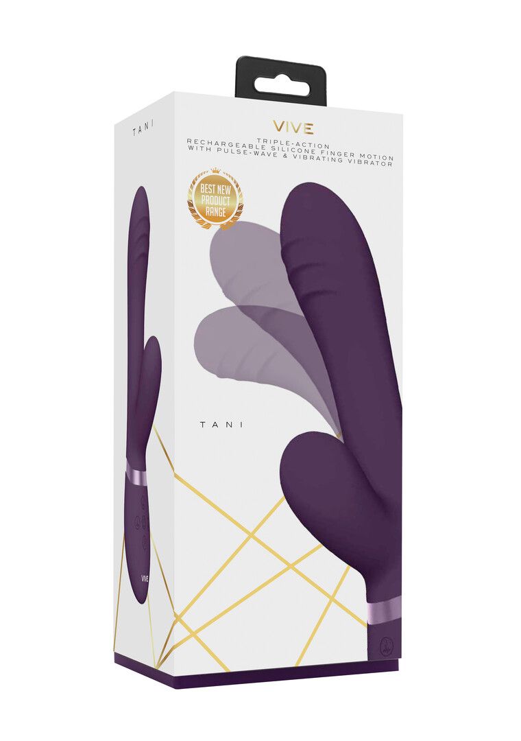 Vive by shots Tani - Finger Motion met Pulse-Wave Vibrator - Paars (7423522539590)