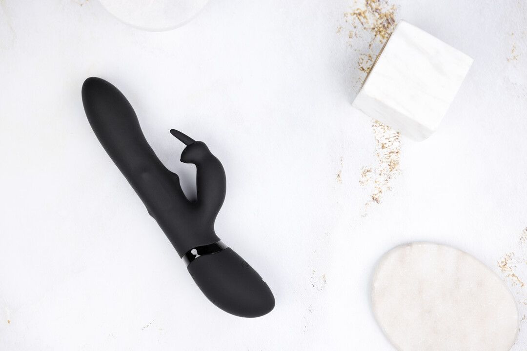 Vive by shots Amoris - Stimulerende Kralen Konijn - Zwart (8714273522214)