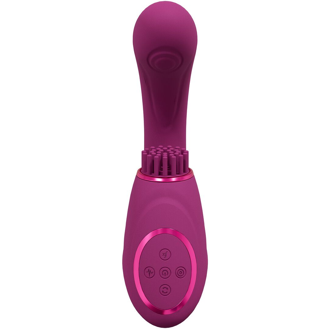 Vive by shots Gen - Drie Motoren G-Spot Vibrator met Pulse Wave en Vibrerende Haren - Roze (8714273054166)