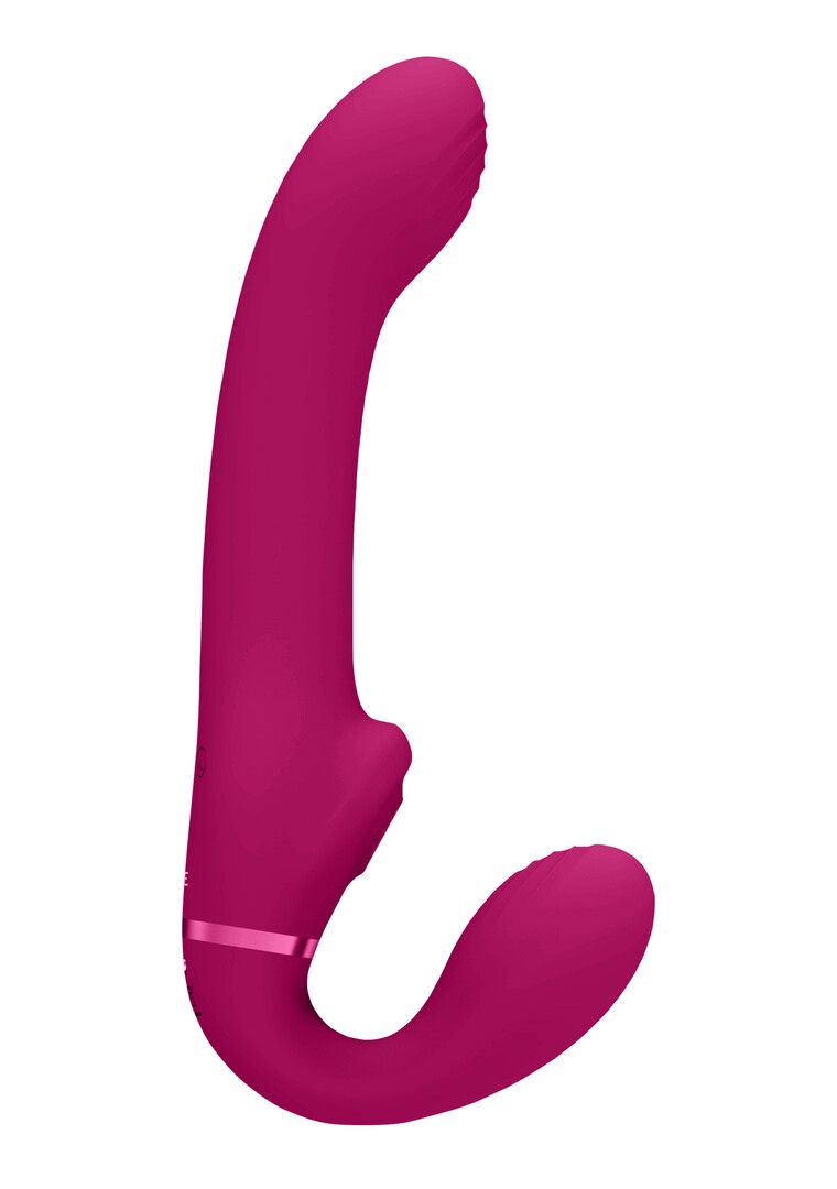 Vive by shots Ai - Dual Vibrating Air Wave Tickler Strapless Strapon (8714273537522)