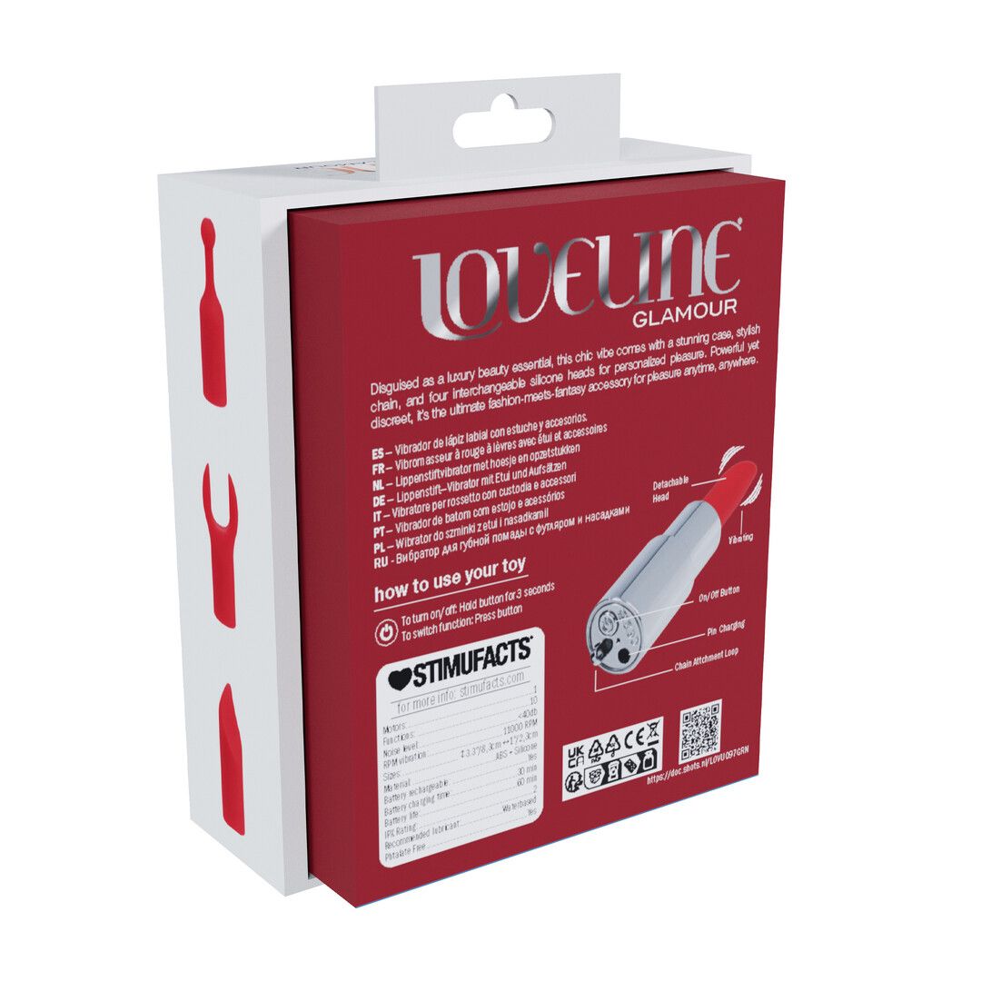 Loveline by shots Candy - Lipstick Vibrator with 4 Attachments - Green (8714273069993)